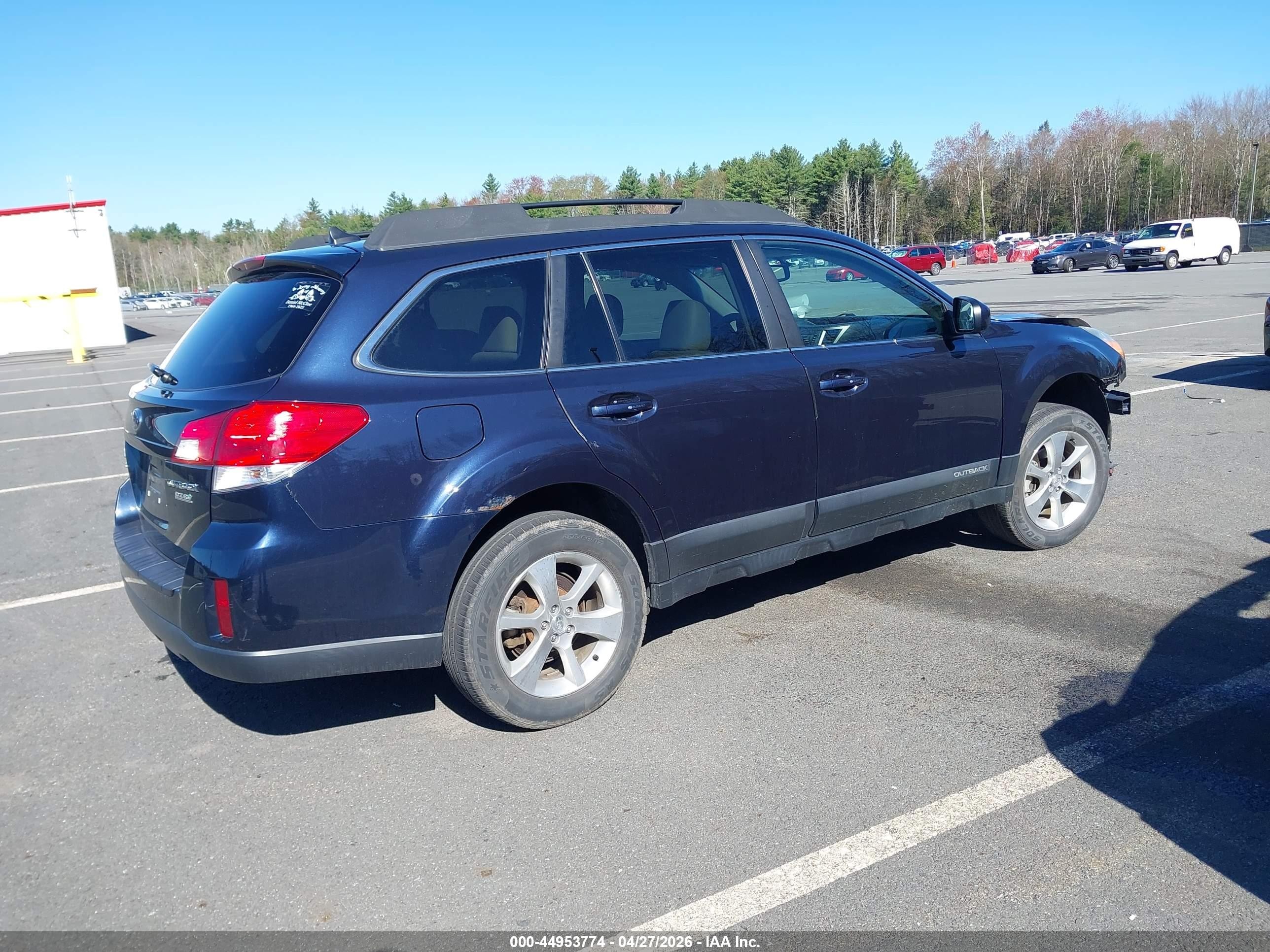 2013 Subaru Outback 2.5i Limited Dark Blue vin: 4S4BRBKC3D3289697