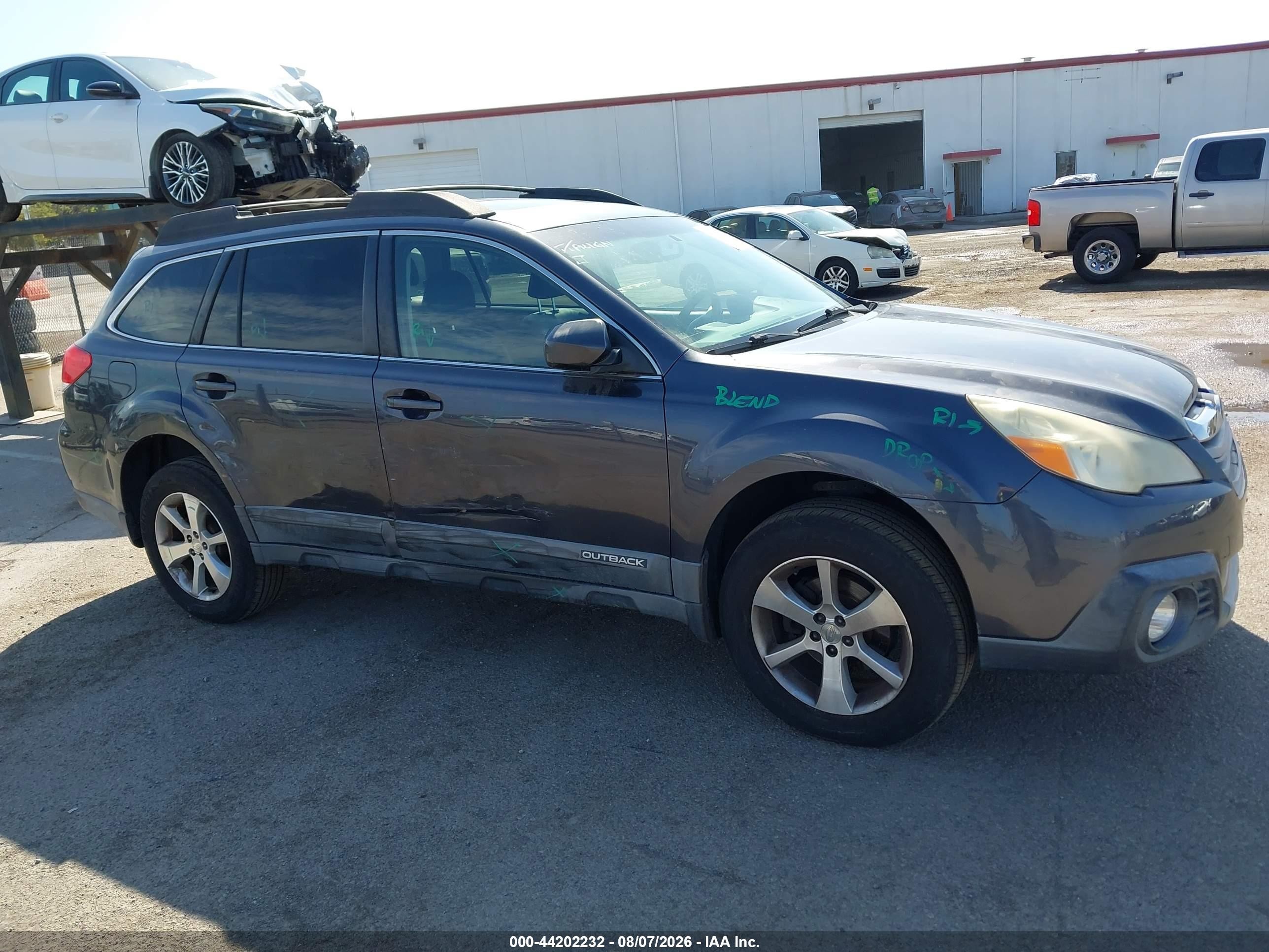2013 Subaru Outback 2.5i Limited Gray vin: 4S4BRBKC3D3291062