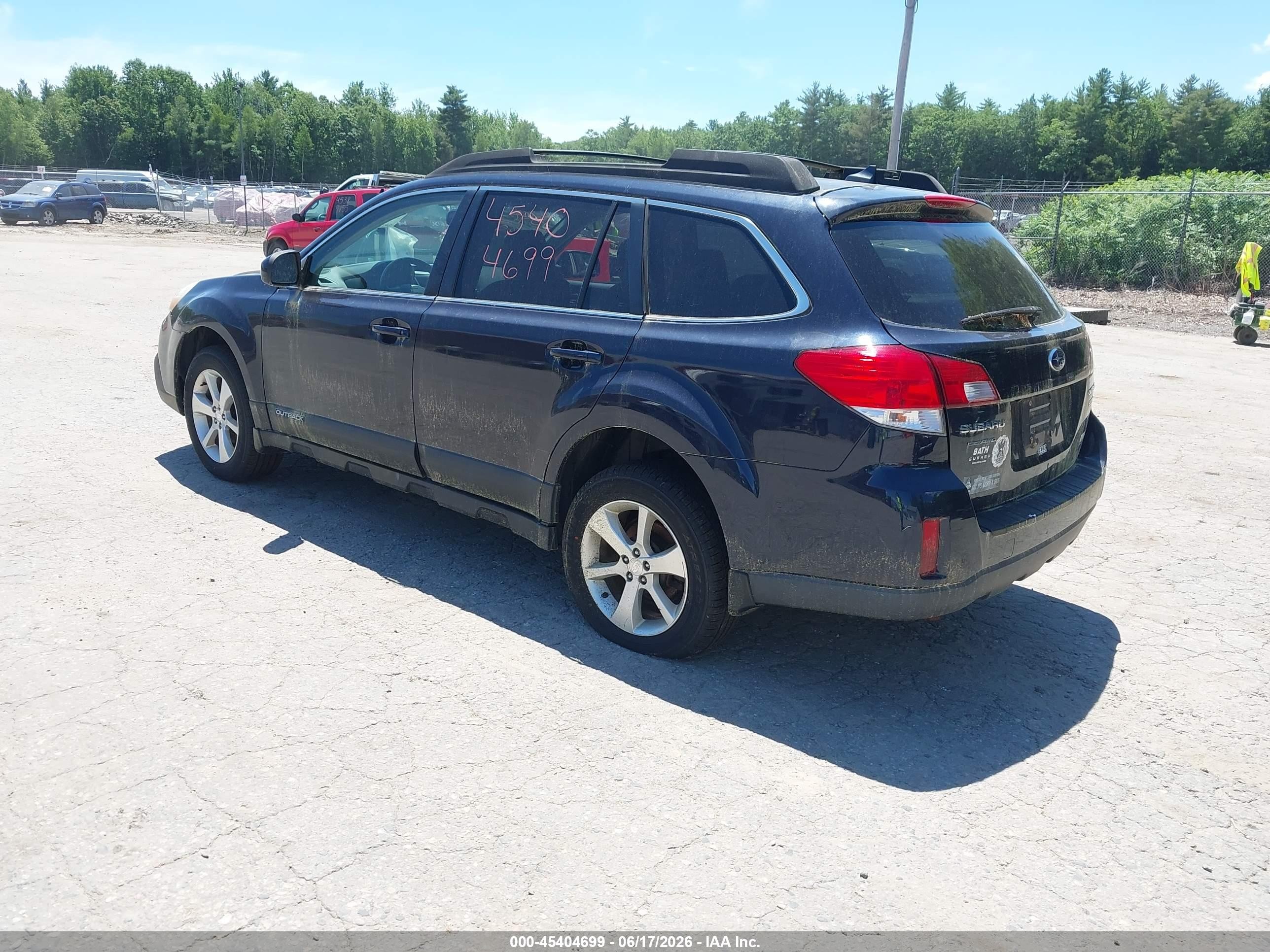 2013 Subaru Outback 2.5i Limited Blue vin: 4S4BRBKC3D3305963