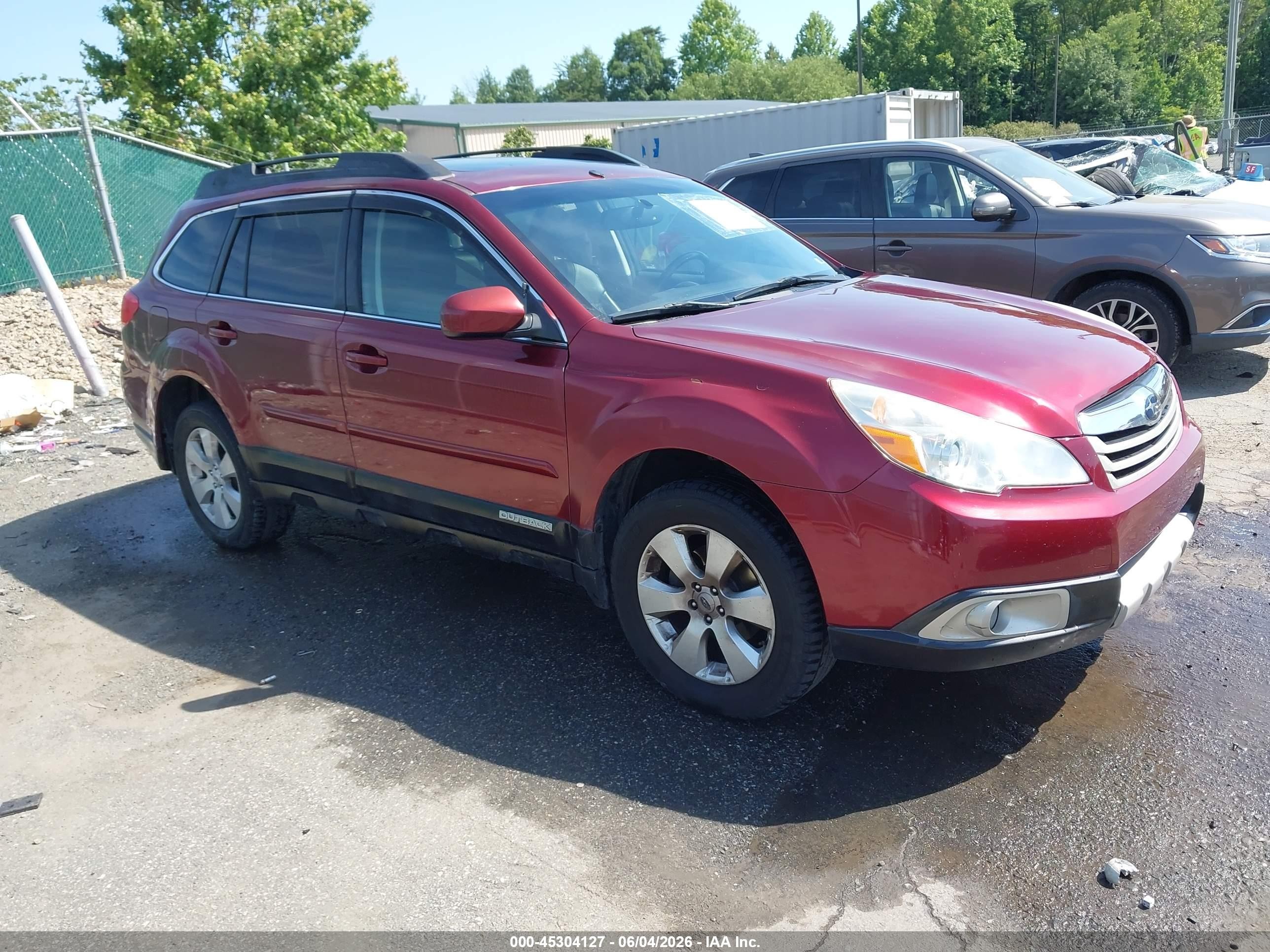 2012 Subaru Outback 2.5i Limited Темно-бордовый vin: 4S4BRBKC4C3206017