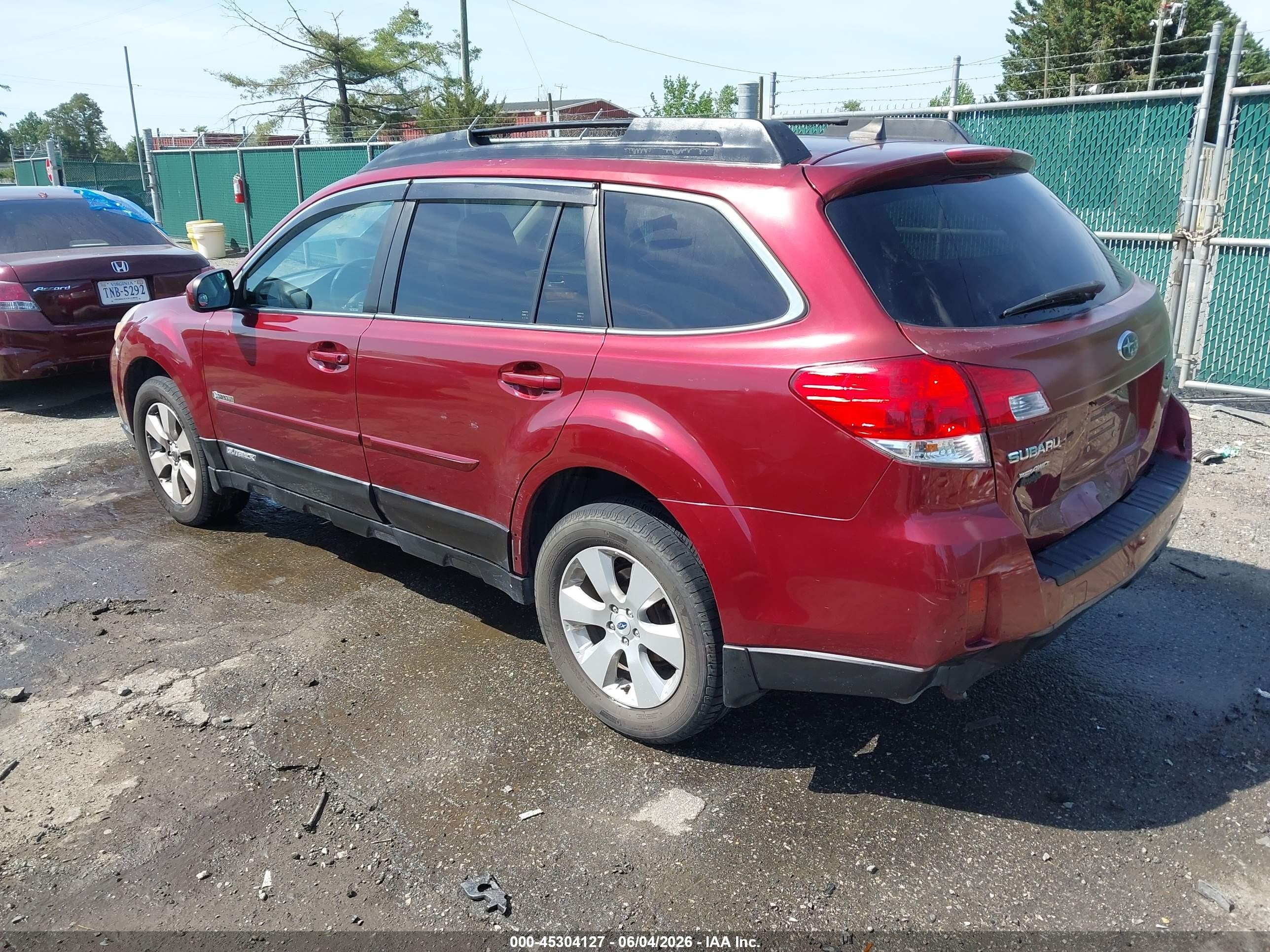 2012 Subaru Outback 2.5i Limited Maroon vin: 4S4BRBKC4C3206017