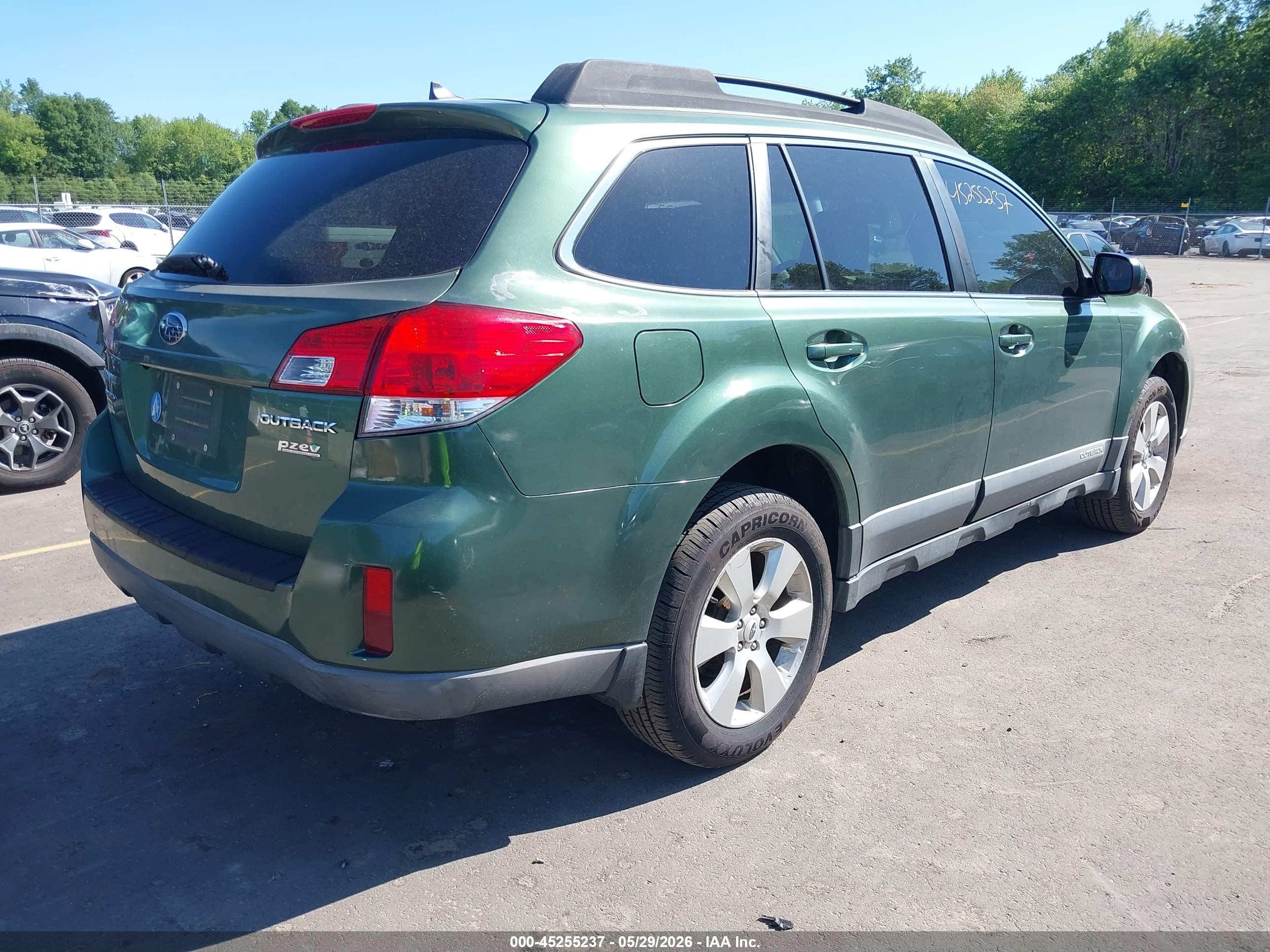 2012 Subaru Outback 2.5i Limited Green vin: 4S4BRBKC4C3265097
