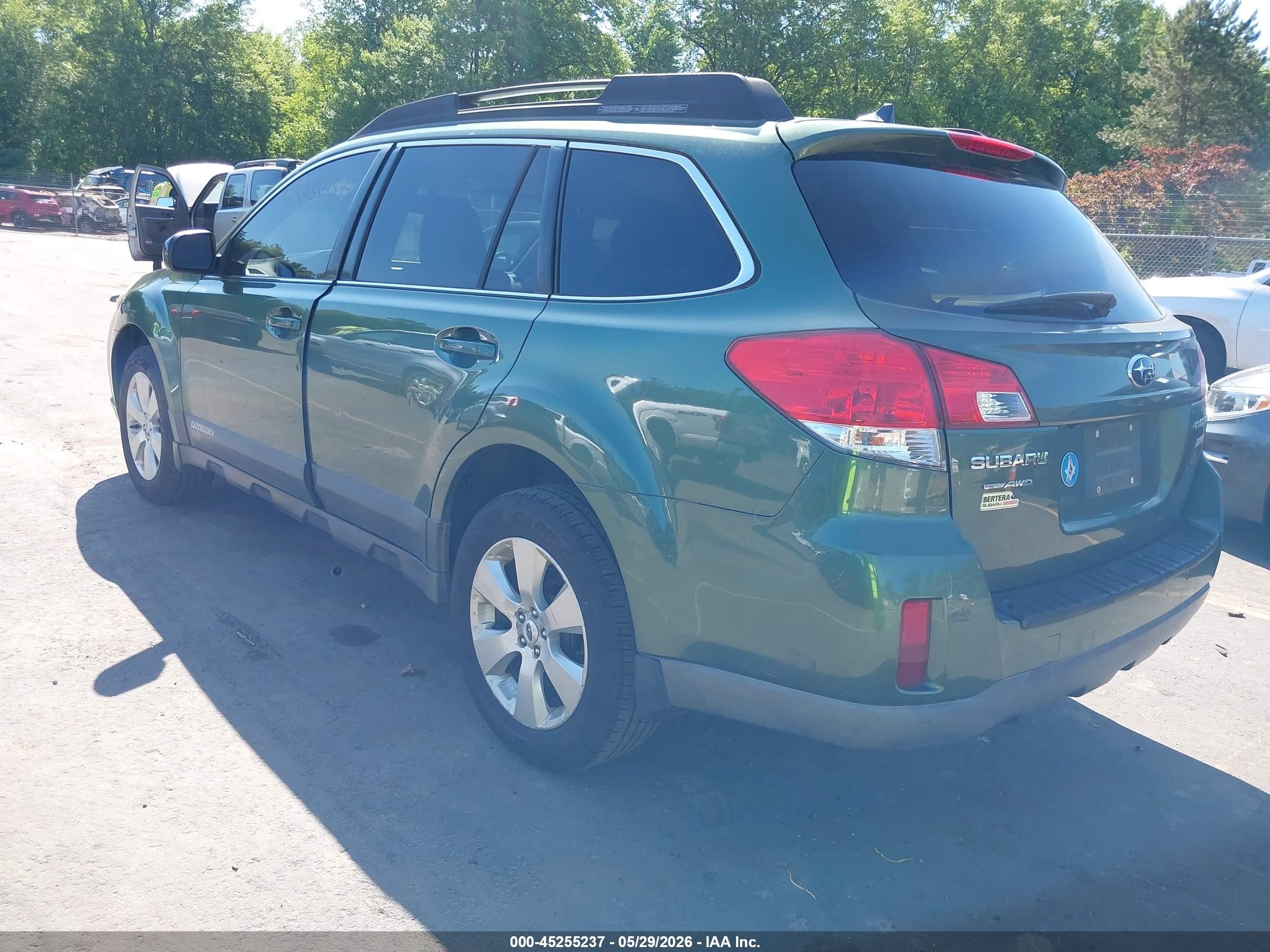 2012 Subaru Outback 2.5i Limited Green vin: 4S4BRBKC4C3265097