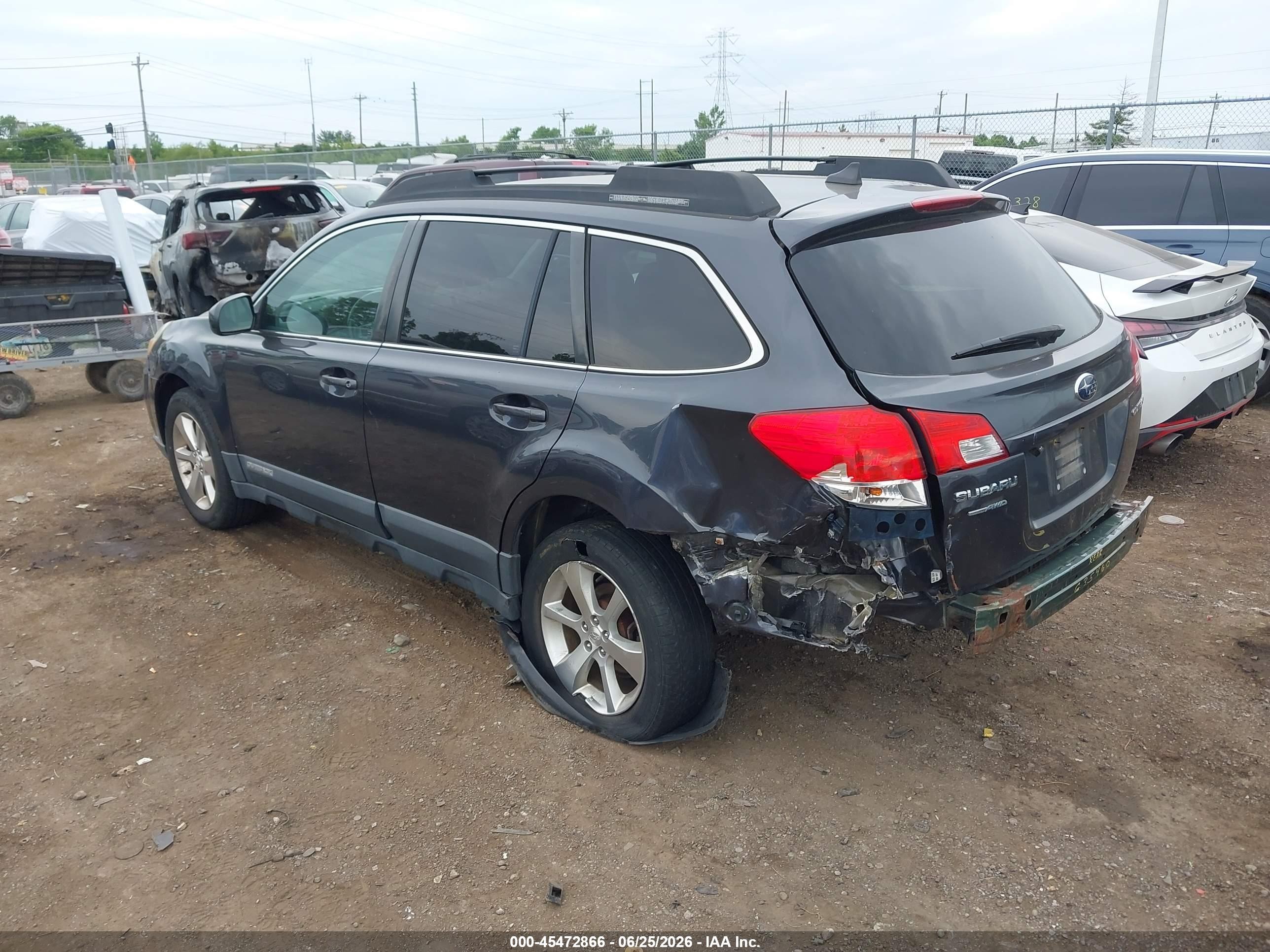 2012 Subaru Outback 2.5i Limited Gray vin: 4S4BRBKC5C3207368