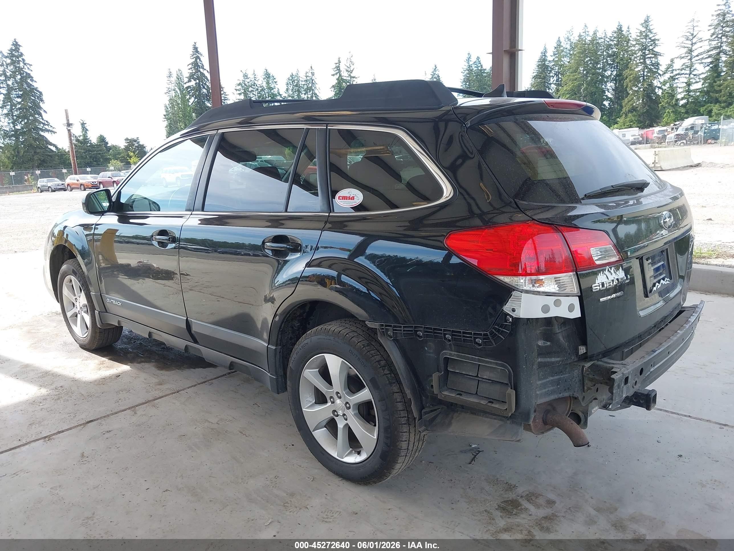 2013 Subaru Outback 2.5i Limited Black vin: 4S4BRBKC5D3229338