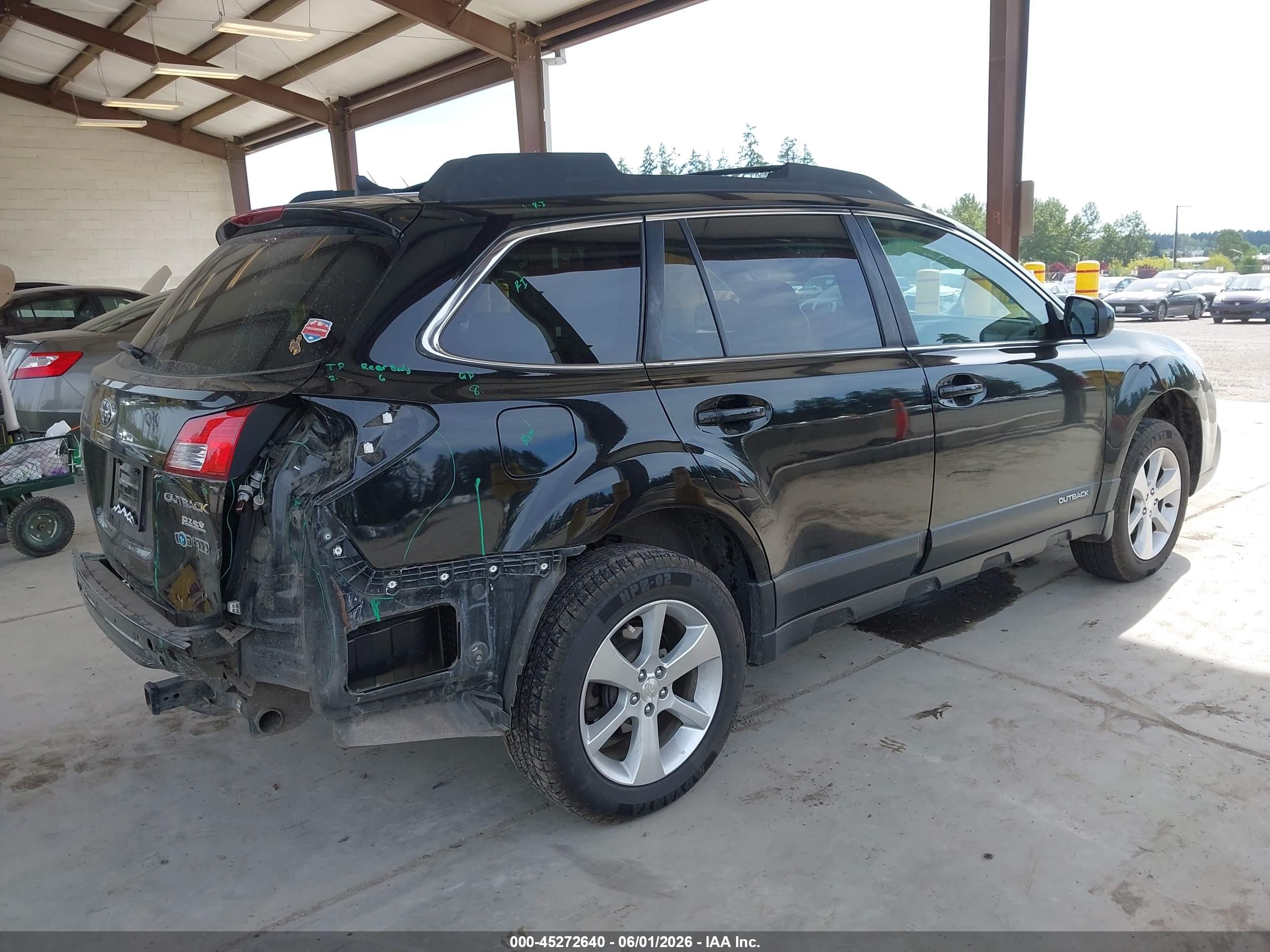 2013 Subaru Outback 2.5i Limited Black vin: 4S4BRBKC5D3229338