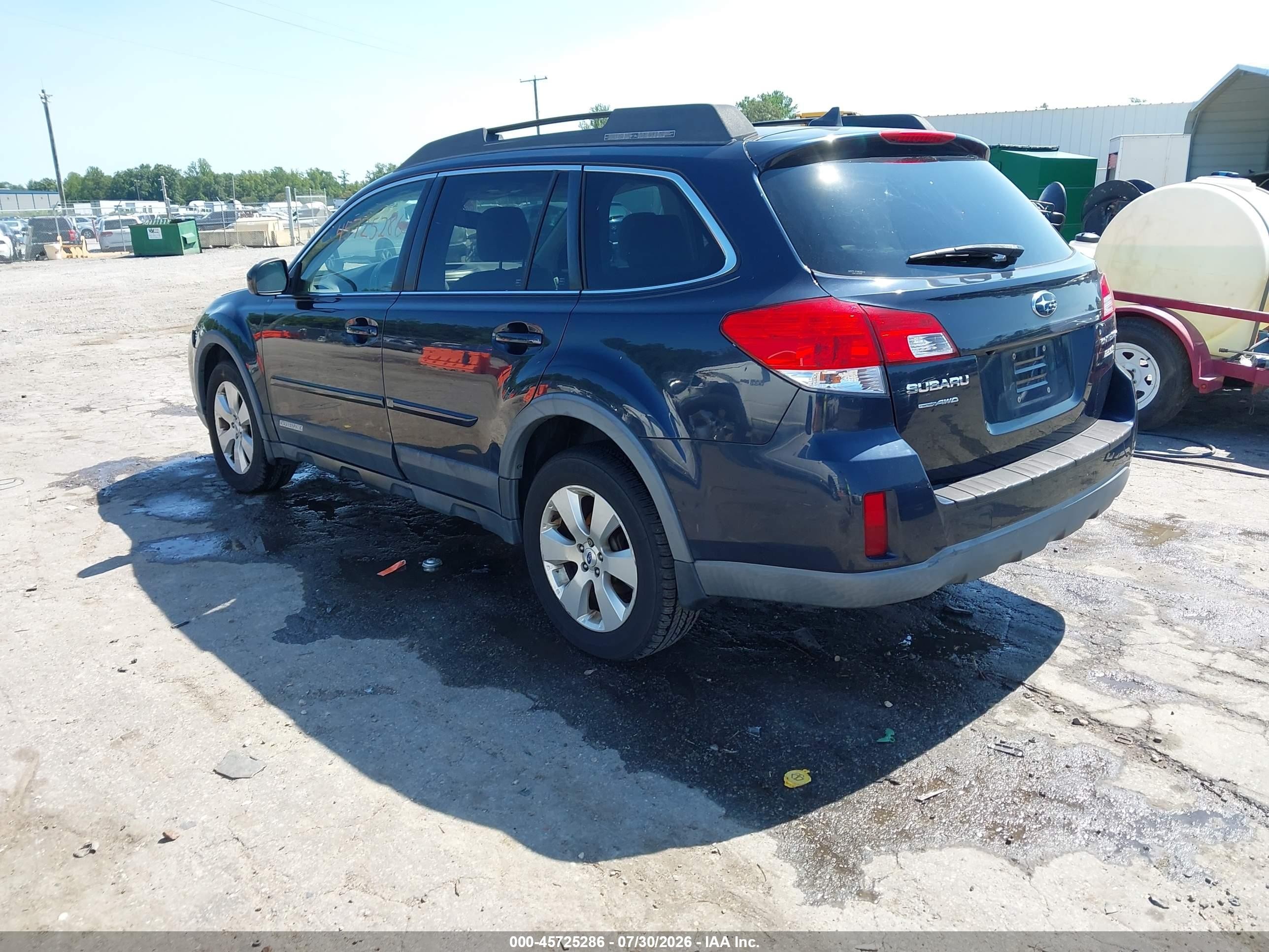 2012 Subaru Outback 2.5i Limited Blue vin: 4S4BRBKC6C3222266