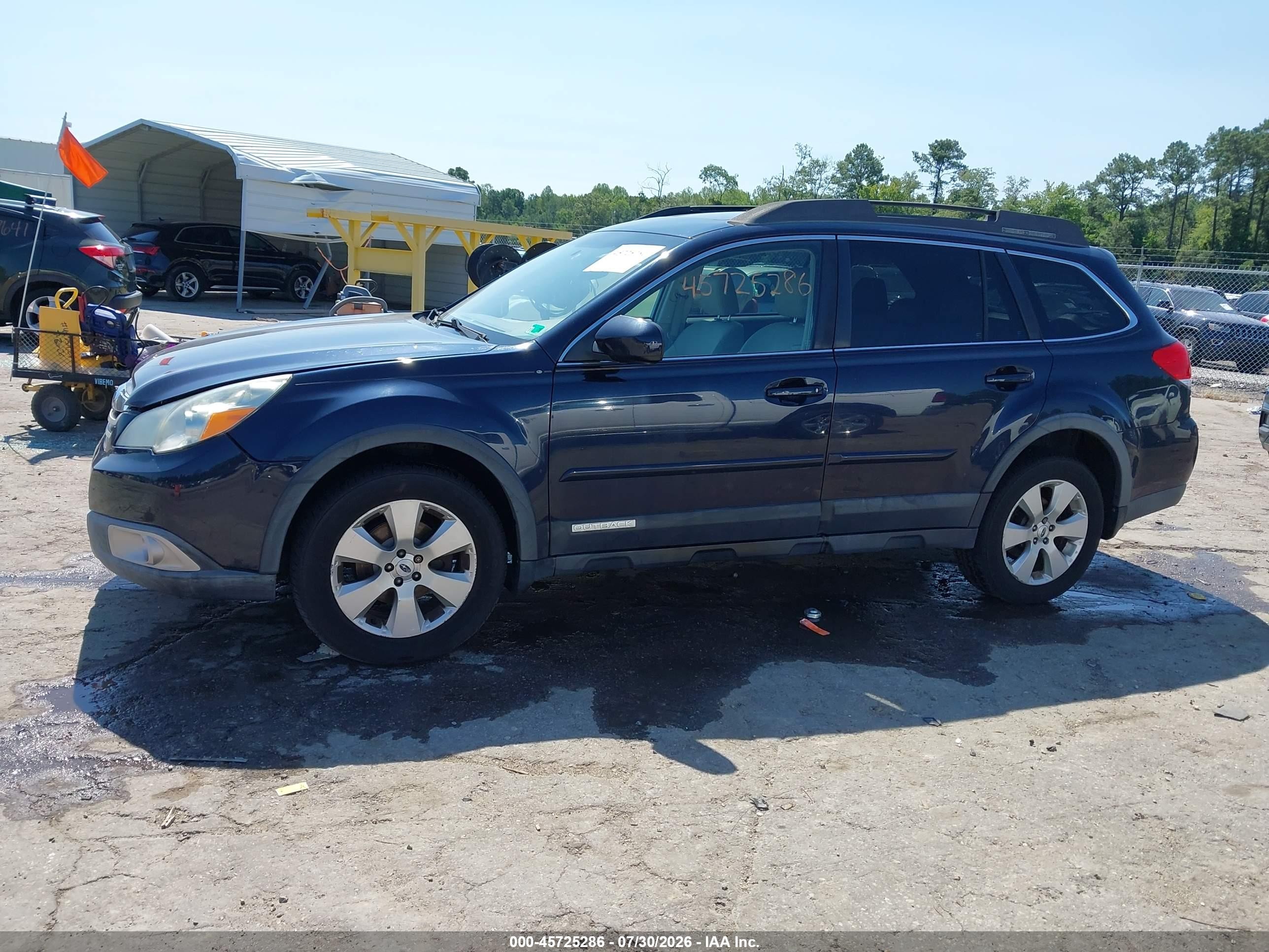 2012 Subaru Outback 2.5i Limited Blue vin: 4S4BRBKC6C3222266