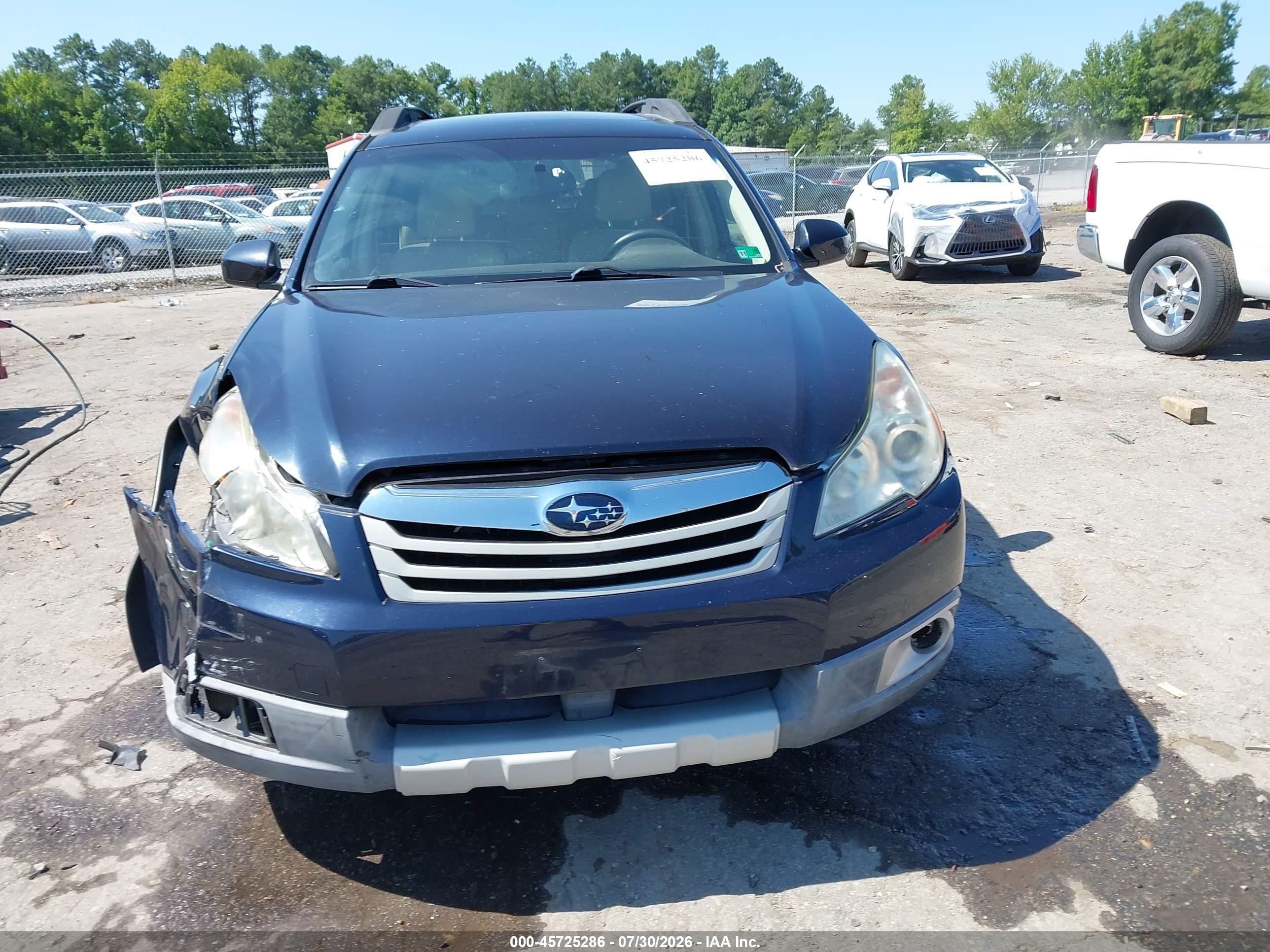 2012 Subaru Outback 2.5i Limited Blue vin: 4S4BRBKC6C3222266