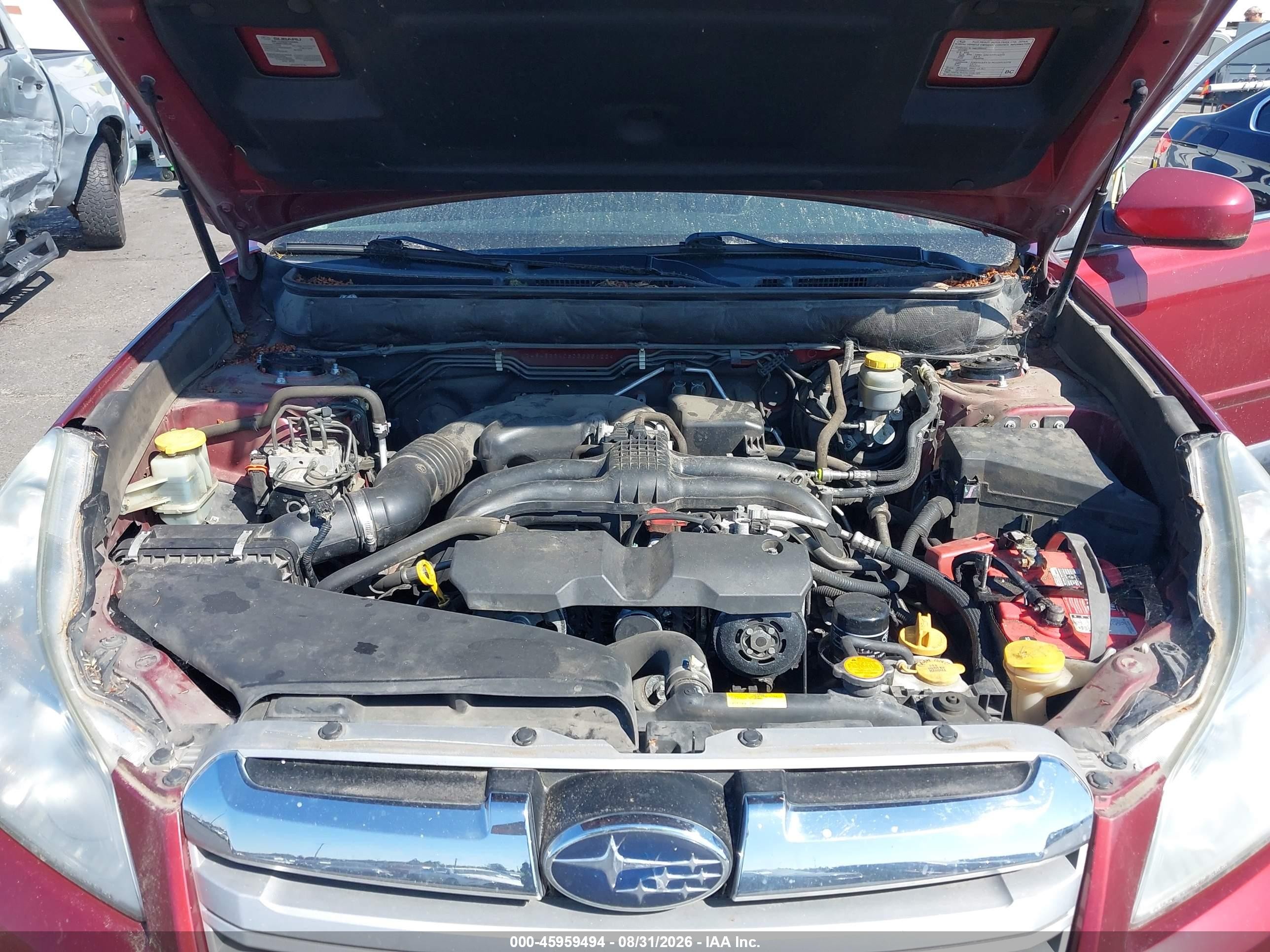2013 Subaru Outback 2.5i Limited Red vin: 4S4BRBKC6D3225122