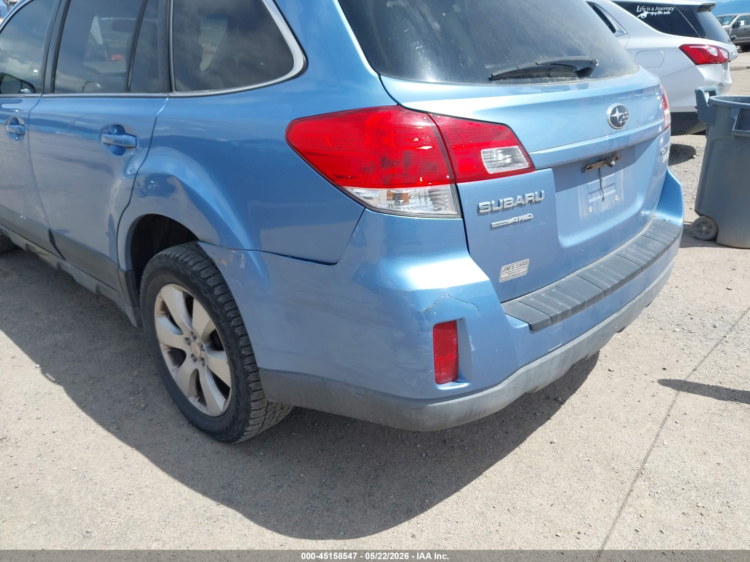 2010 Subaru Outback 2.5i Limited Light Blue vin: 4S4BRBKC7A3370441