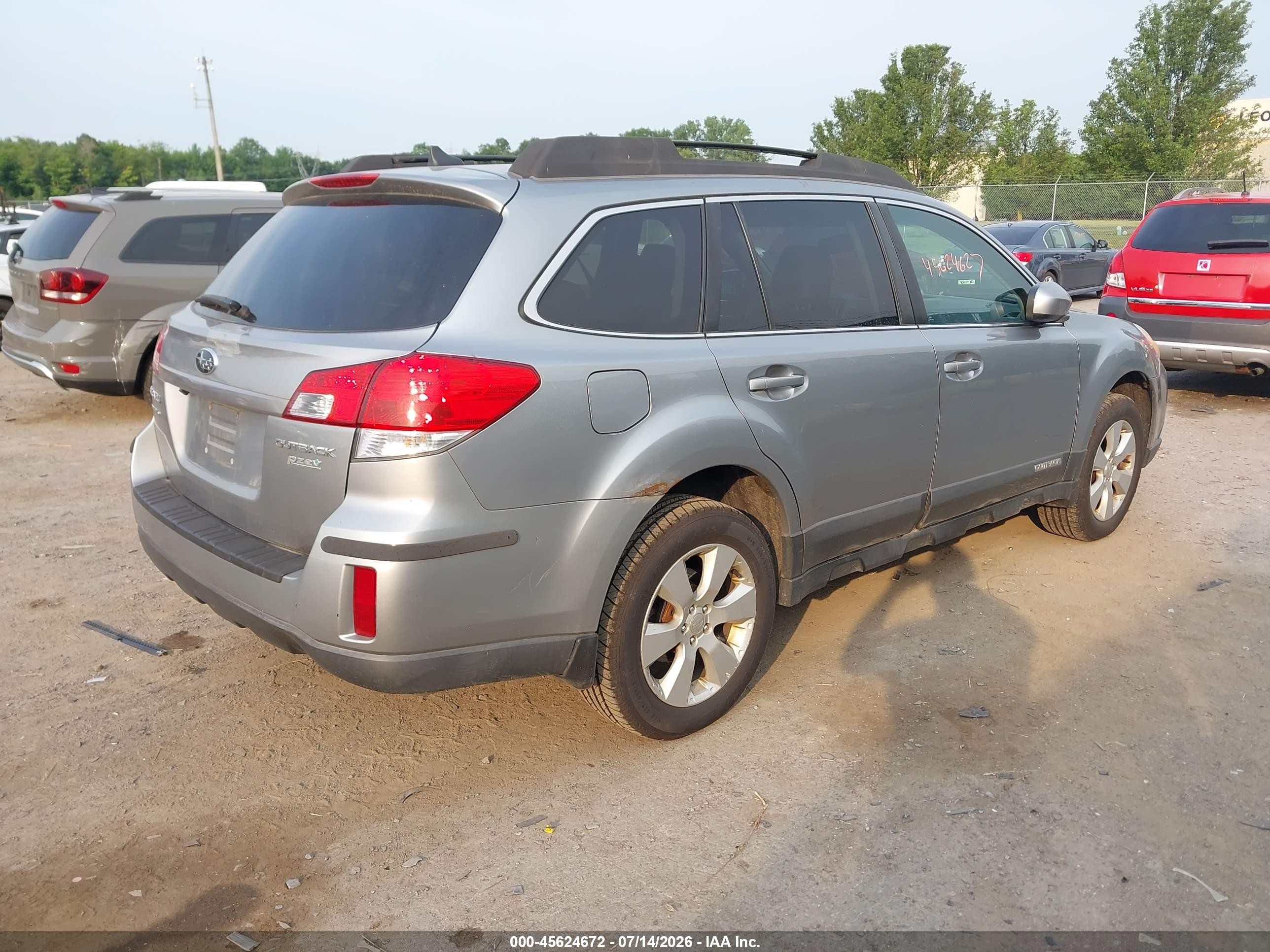 2011 Subaru Outback 2.5i Limited Gray vin: 4S4BRBKC7B3327204