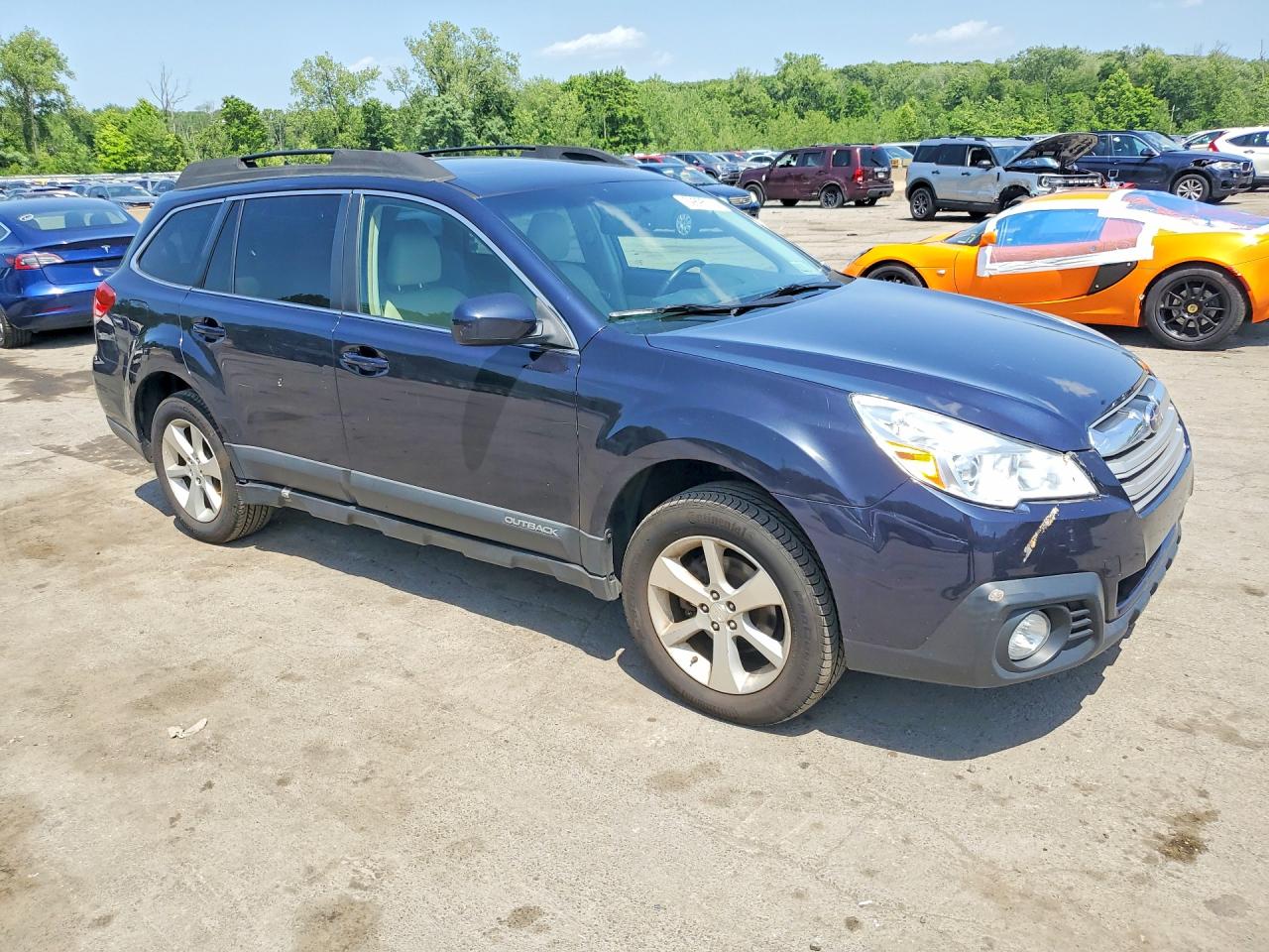 2013 Subaru Outback 2.5i Limited Blue vin: 4S4BRBKC7D3244830