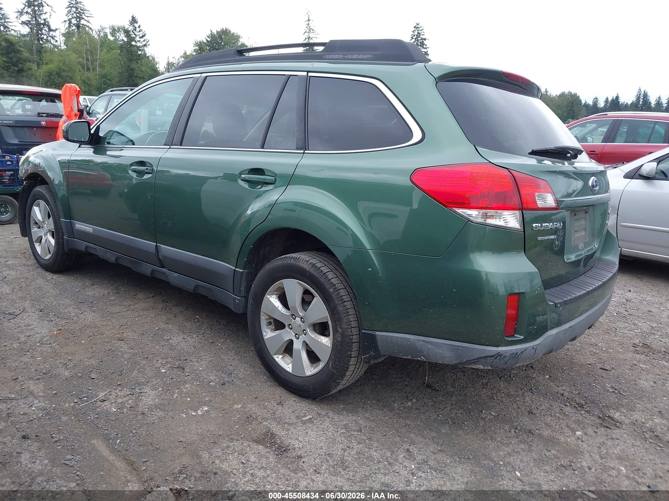 2010 Subaru Outback 2.5i Limited Green vin: 4S4BRBKC8A3316551