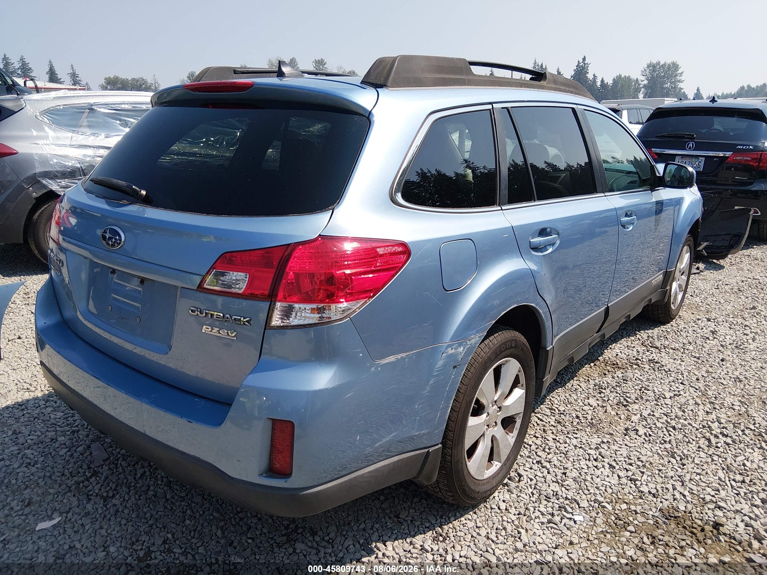 2011 Subaru Outback 2.5i Limited Blue vin: 4S4BRBKC8B3386214