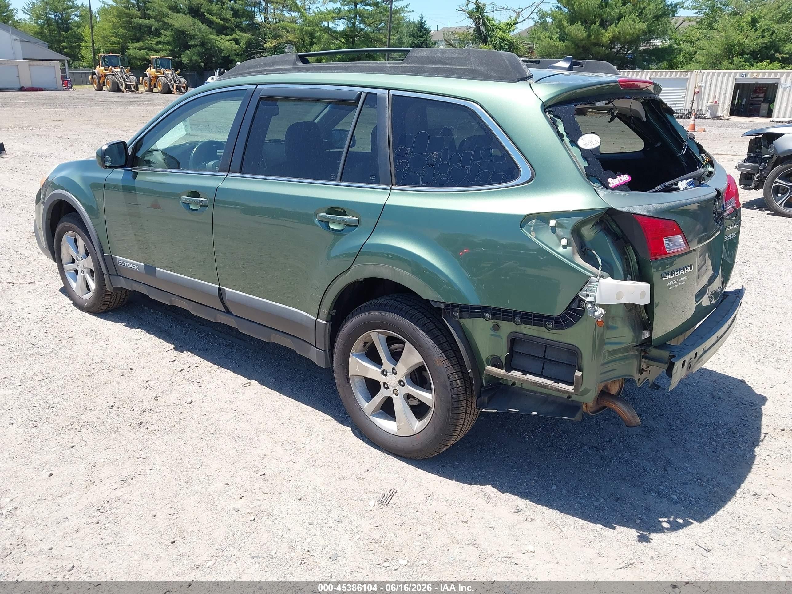 2013 Subaru Outback 2.5i Limited Green vin: 4S4BRBKC8D3228734