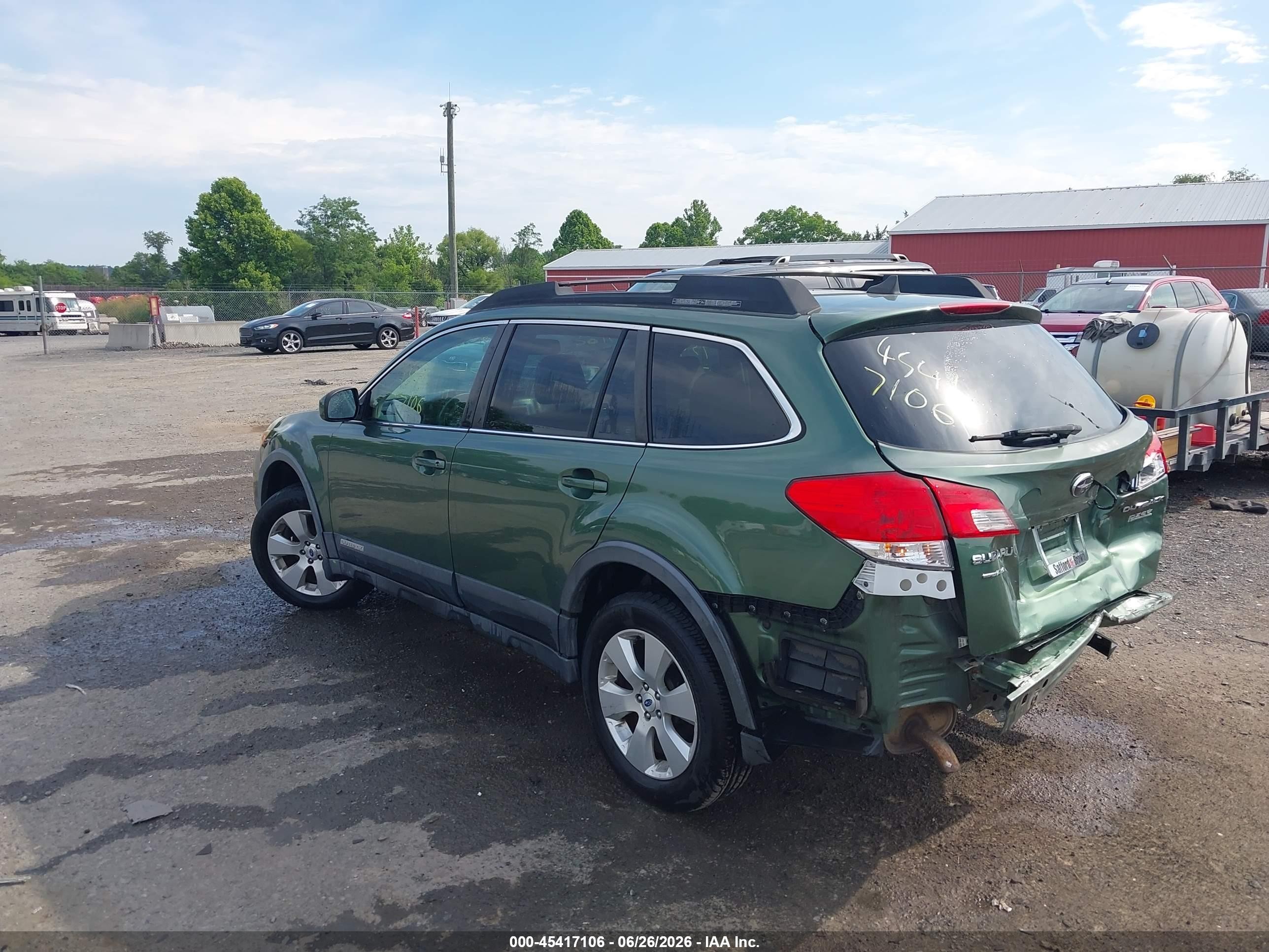 2012 Subaru Outback 2.5i Limited Зеленый vin: 4S4BRBKC9C3210452