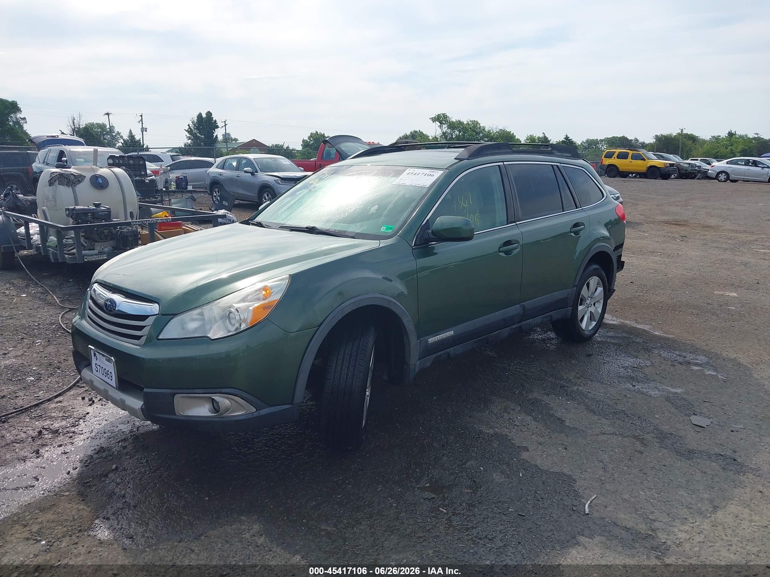2012 Subaru Outback 2.5i Limited Зеленый vin: 4S4BRBKC9C3210452