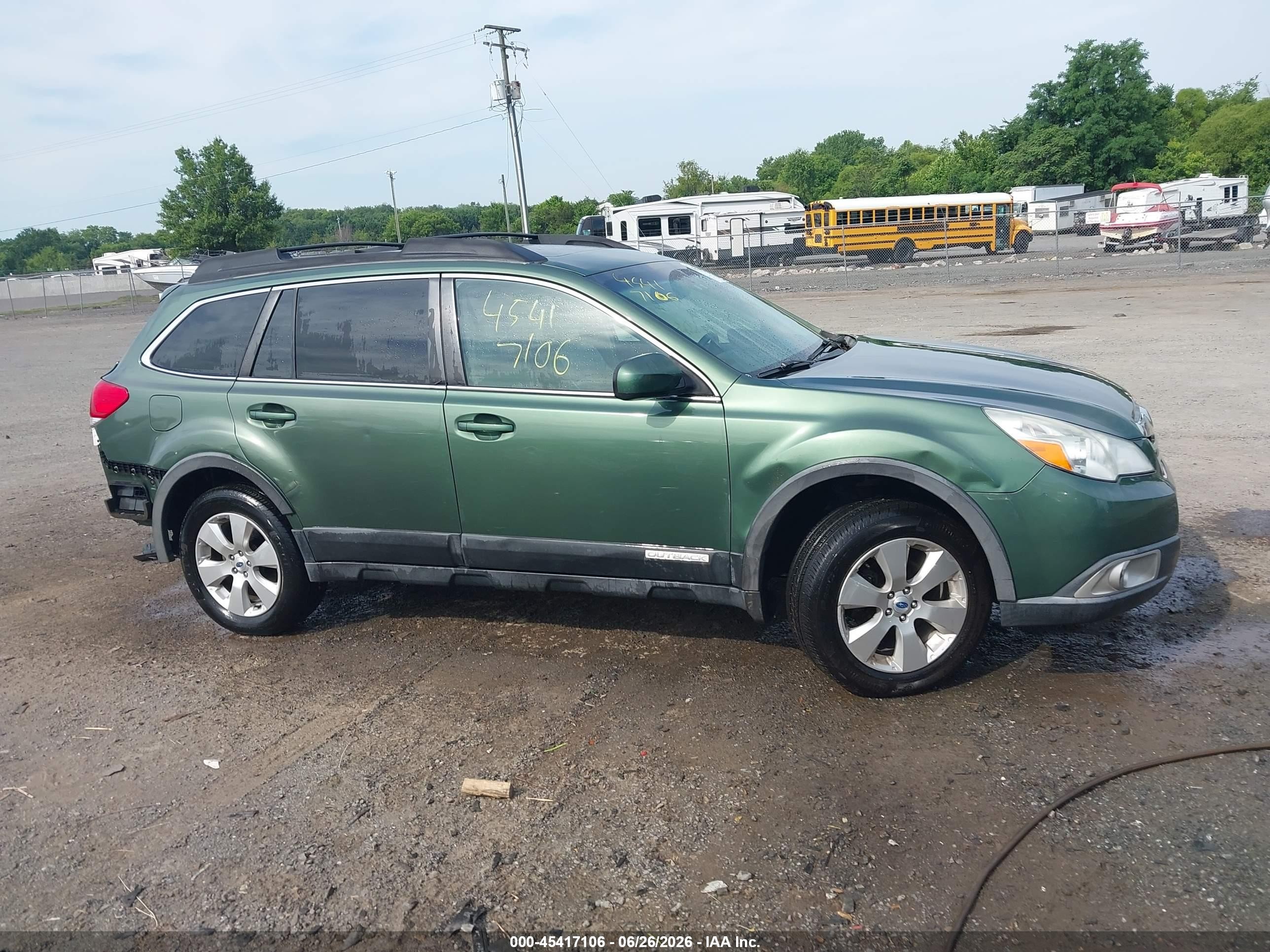 2012 Subaru Outback 2.5i Limited Зеленый vin: 4S4BRBKC9C3210452