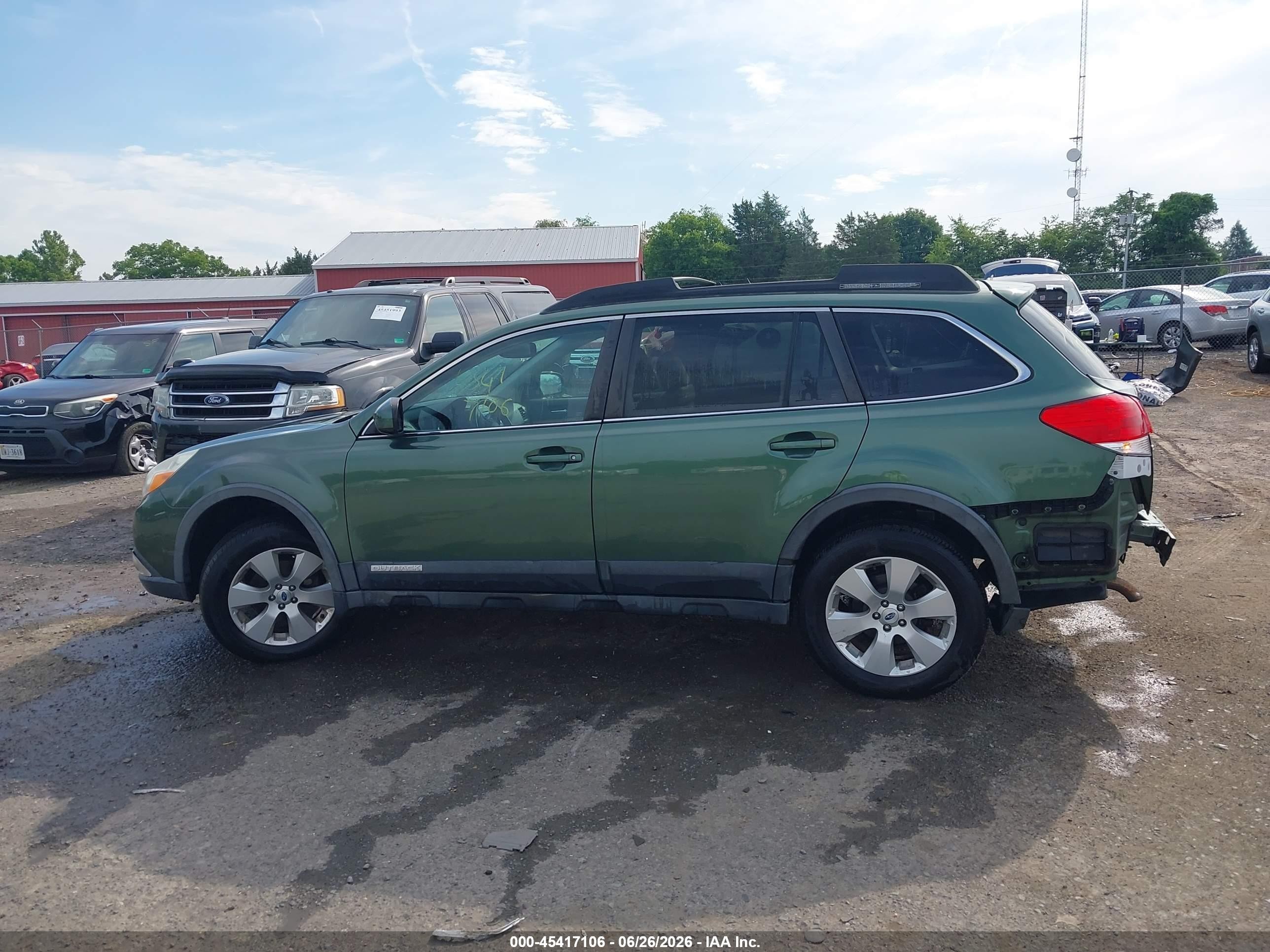 2012 Subaru Outback 2.5i Limited Зеленый vin: 4S4BRBKC9C3210452