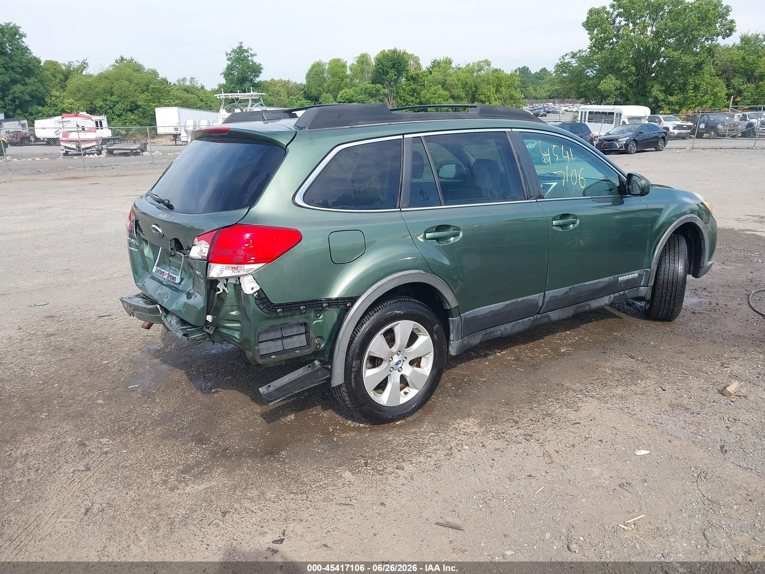 2012 Subaru Outback 2.5i Limited Зеленый vin: 4S4BRBKC9C3210452