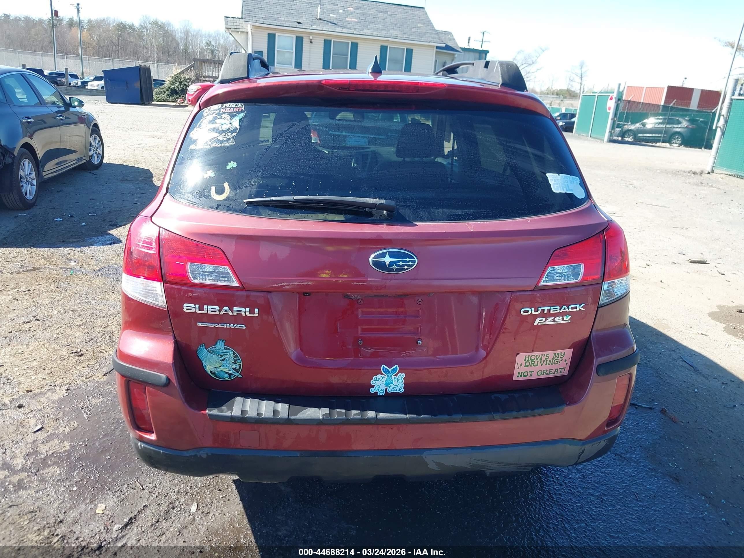 2013 Subaru Outback 2.5i Limited Maroon vin: 4S4BRBKC9D3212977