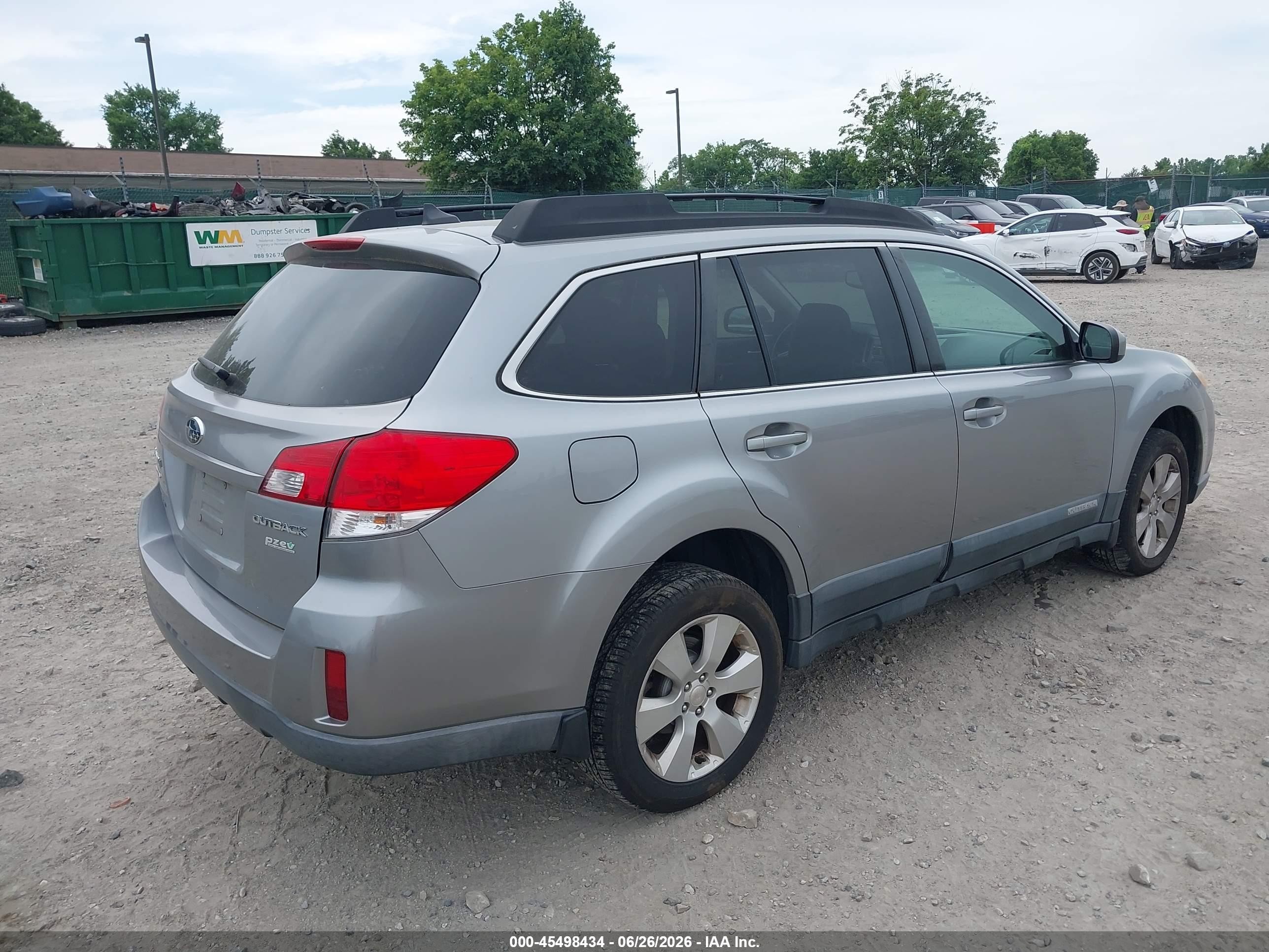 2011 Subaru Outback 2.5i Limited Gray vin: 4S4BRBKCXB3362111