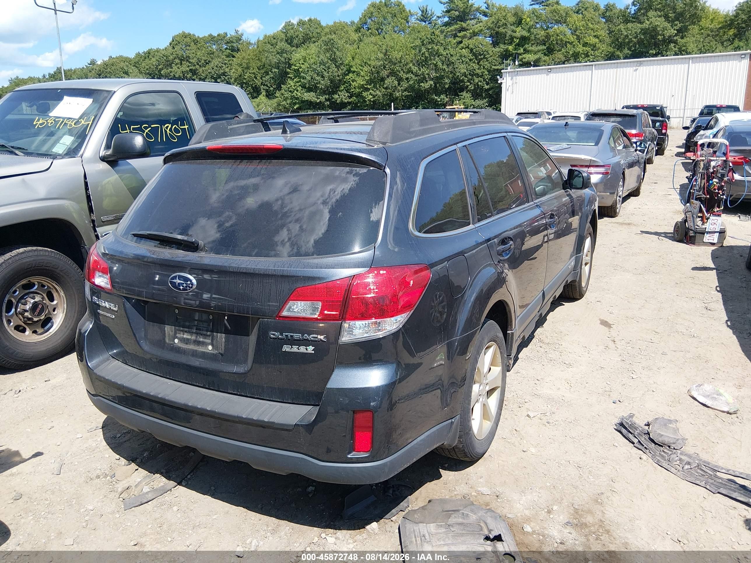 2013 Subaru Outback 2.5i Limited Gray vin: 4S4BRBKCXD3308066