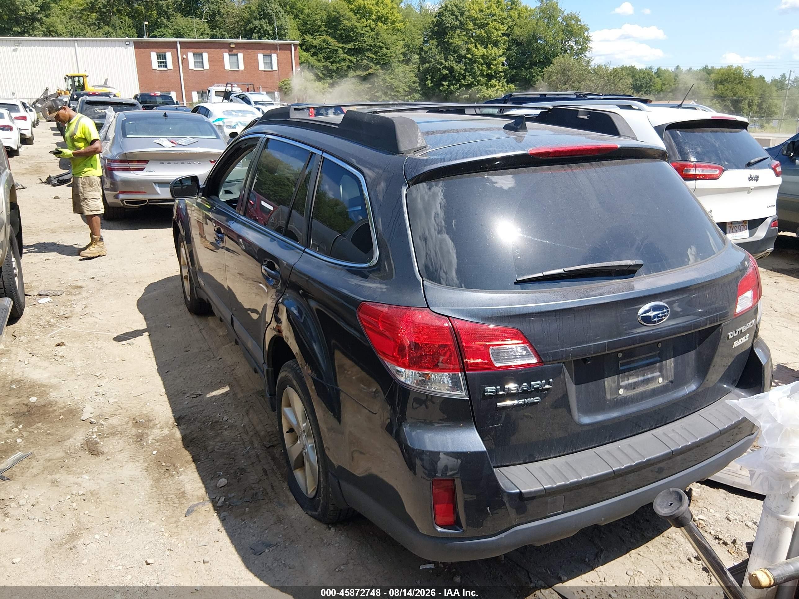 2013 Subaru Outback 2.5i Limited Gray vin: 4S4BRBKCXD3308066