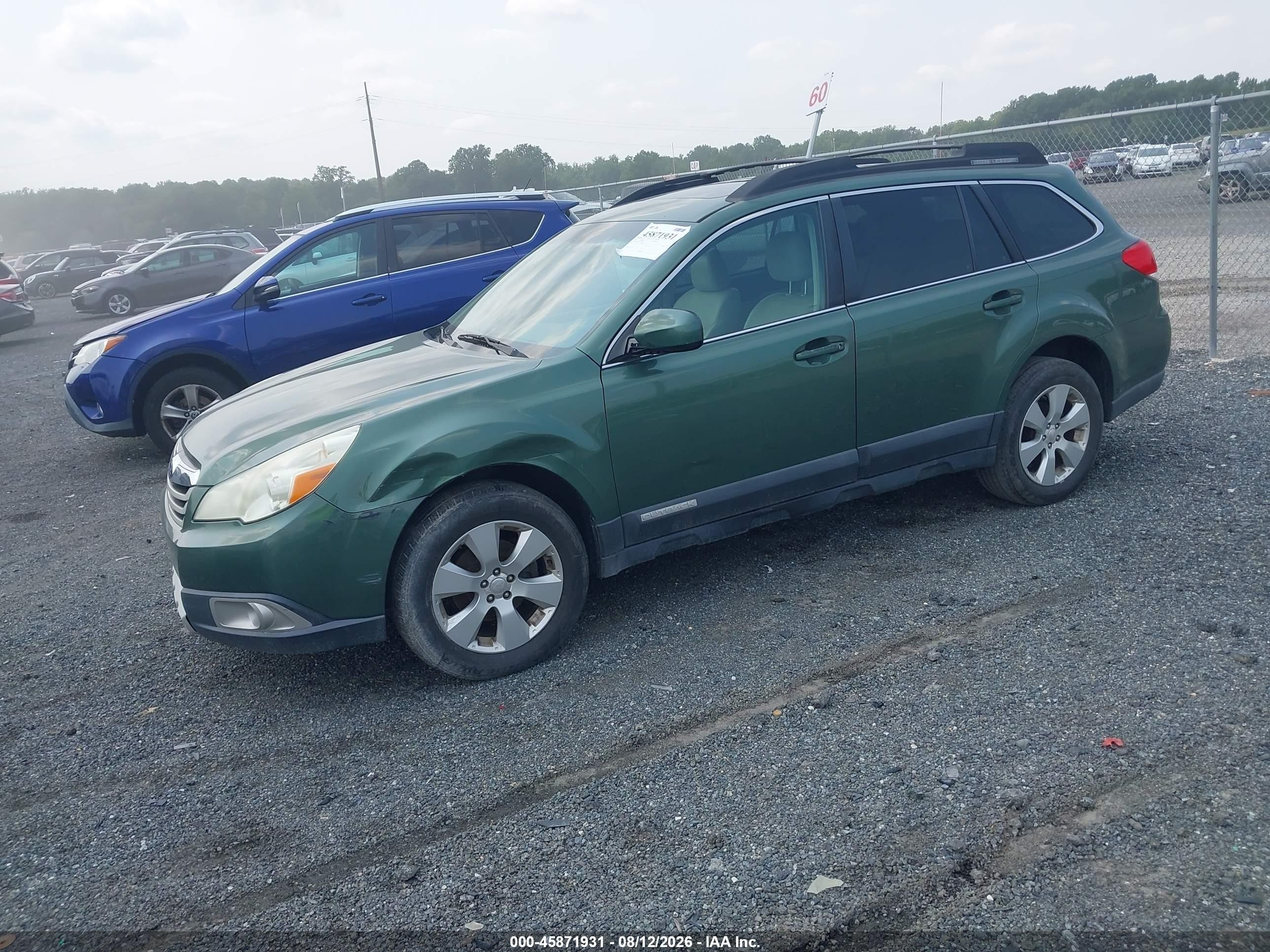 2010 Subaru Outback 2.5i Limited Green vin: 4S4BRBLC0A3366892