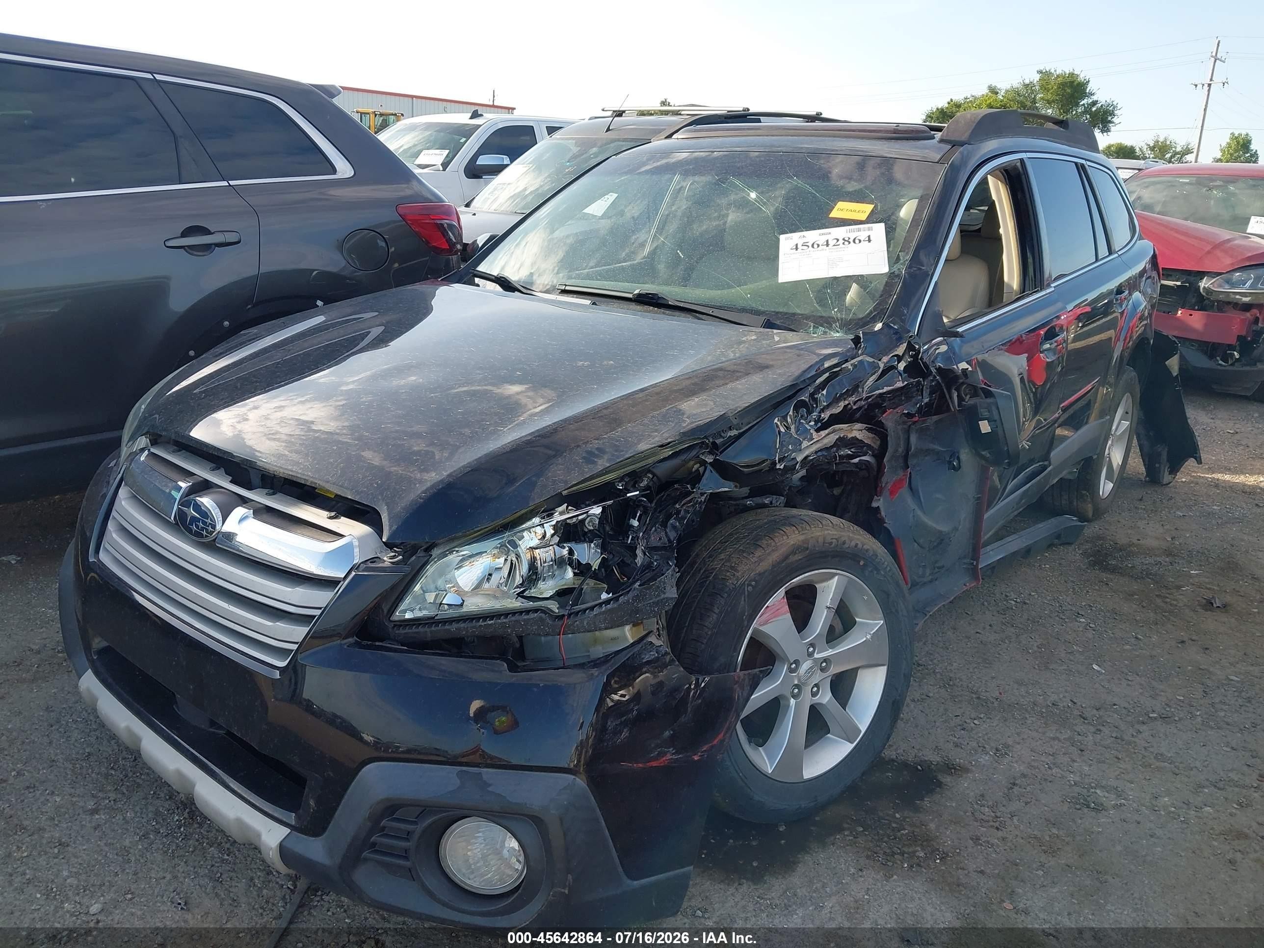 2014 Subaru Outback 2.5i Limited Black vin: 4S4BRBLC0E3296980