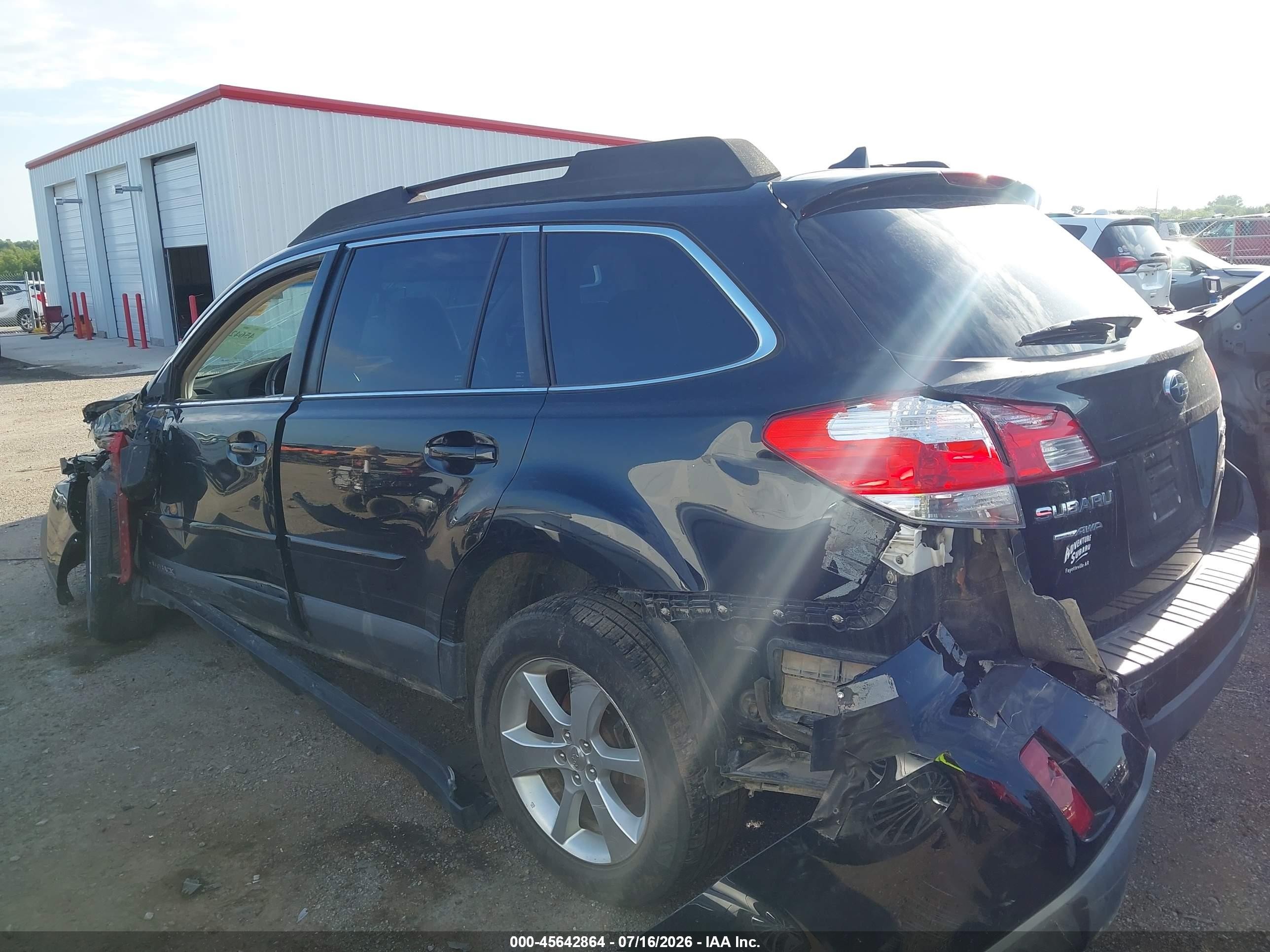 2014 Subaru Outback 2.5i Limited Black vin: 4S4BRBLC0E3296980