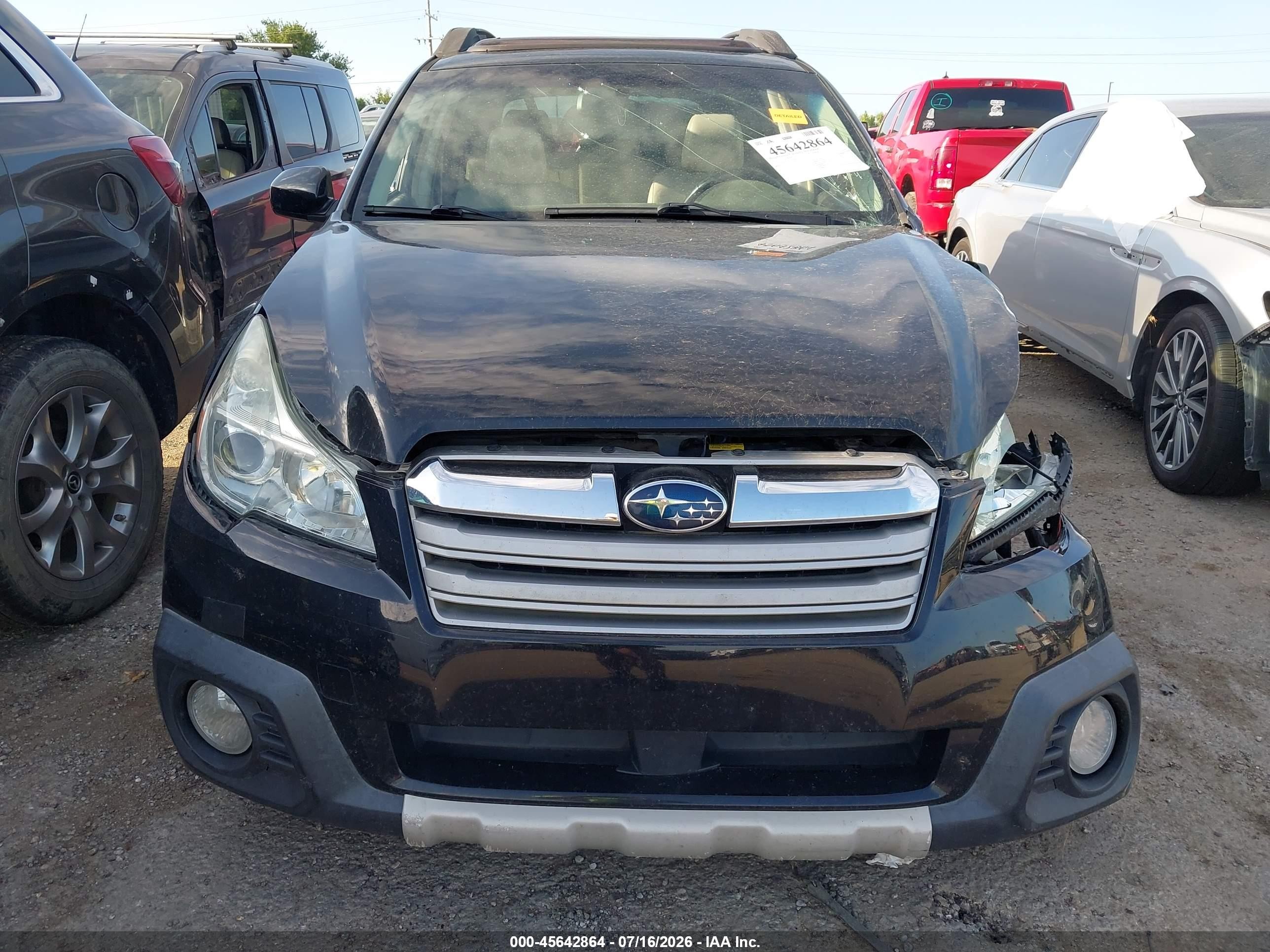 2014 Subaru Outback 2.5i Limited Black vin: 4S4BRBLC0E3296980