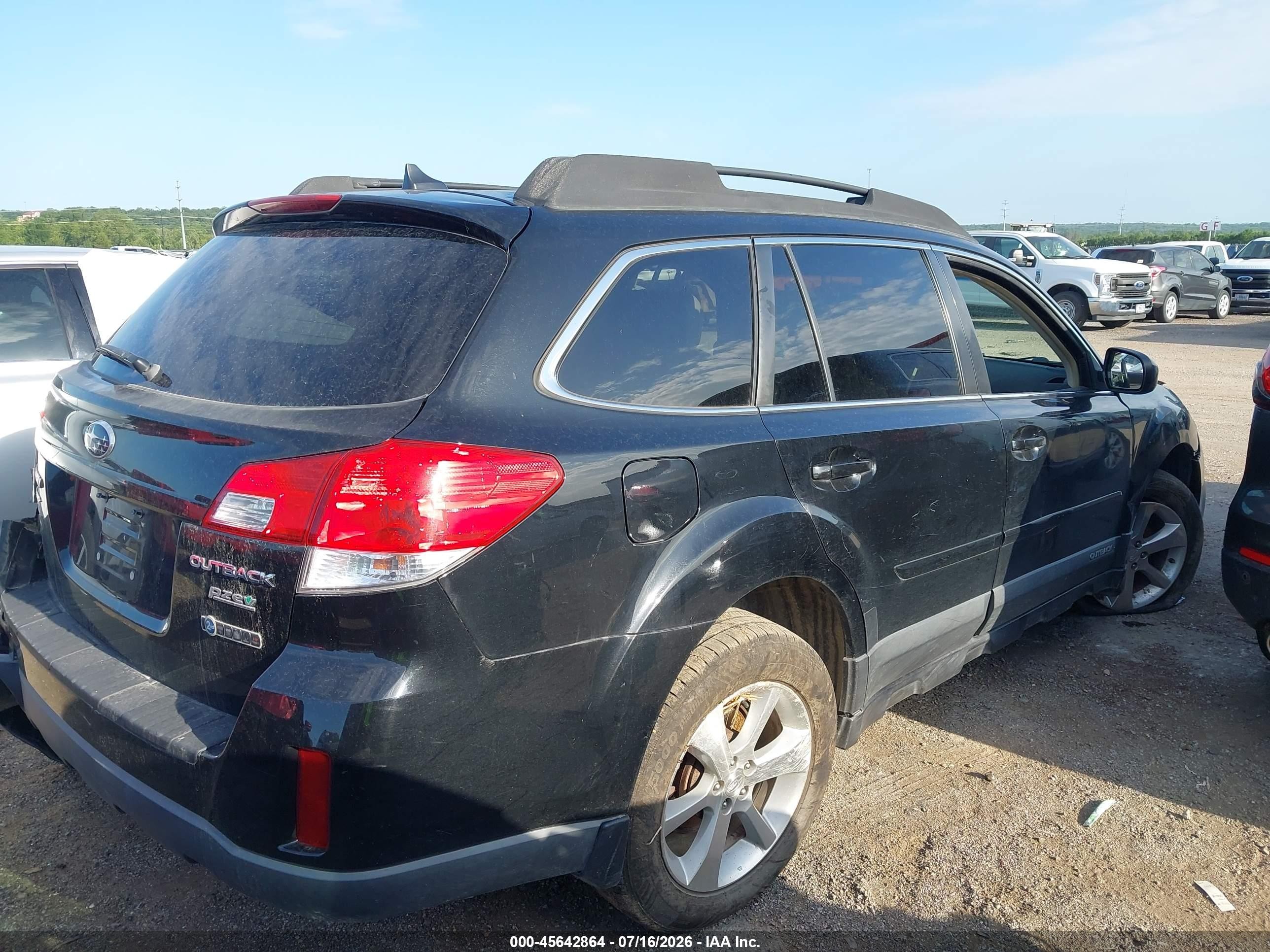 2014 Subaru Outback 2.5i Limited Black vin: 4S4BRBLC0E3296980