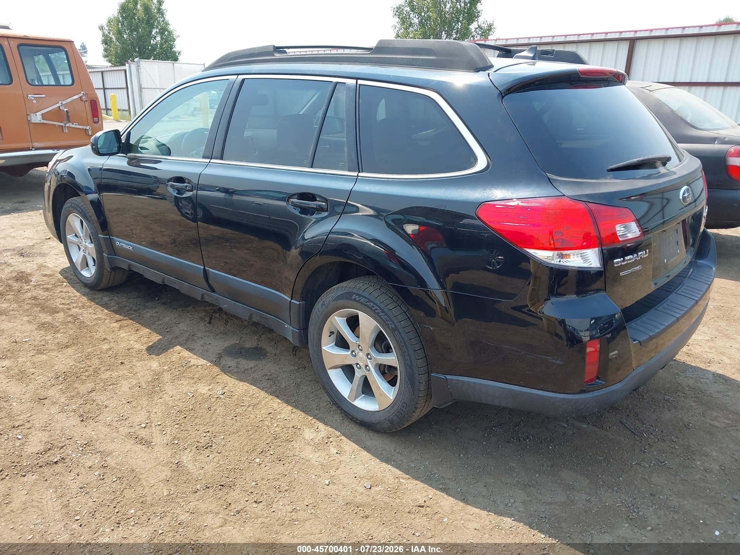 2013 Subaru Outback 2.5i Limited Black vin: 4S4BRBLC1D3216441