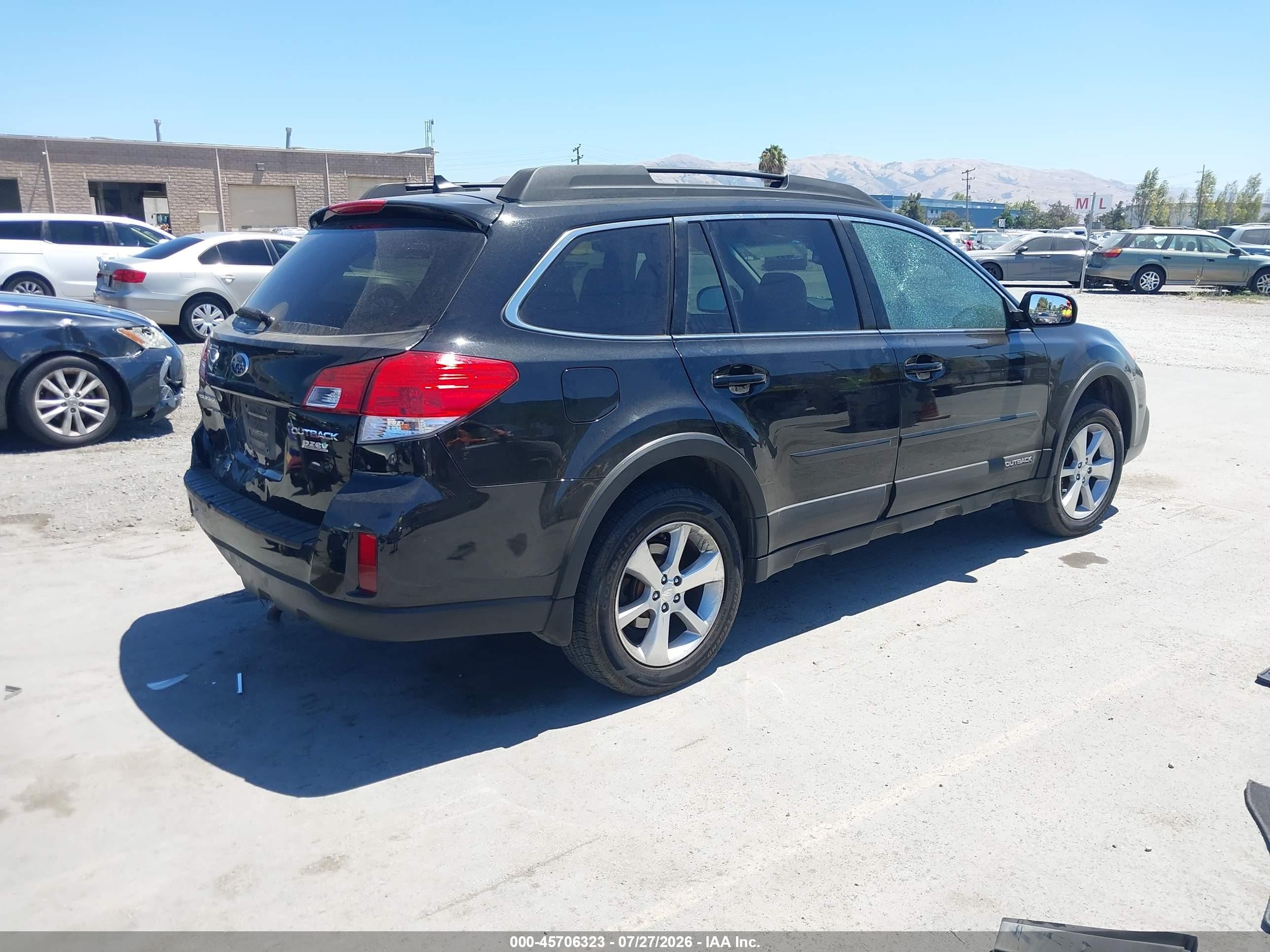 2014 Subaru Outback 2.5i Limited Black vin: 4S4BRBLC1E3305217