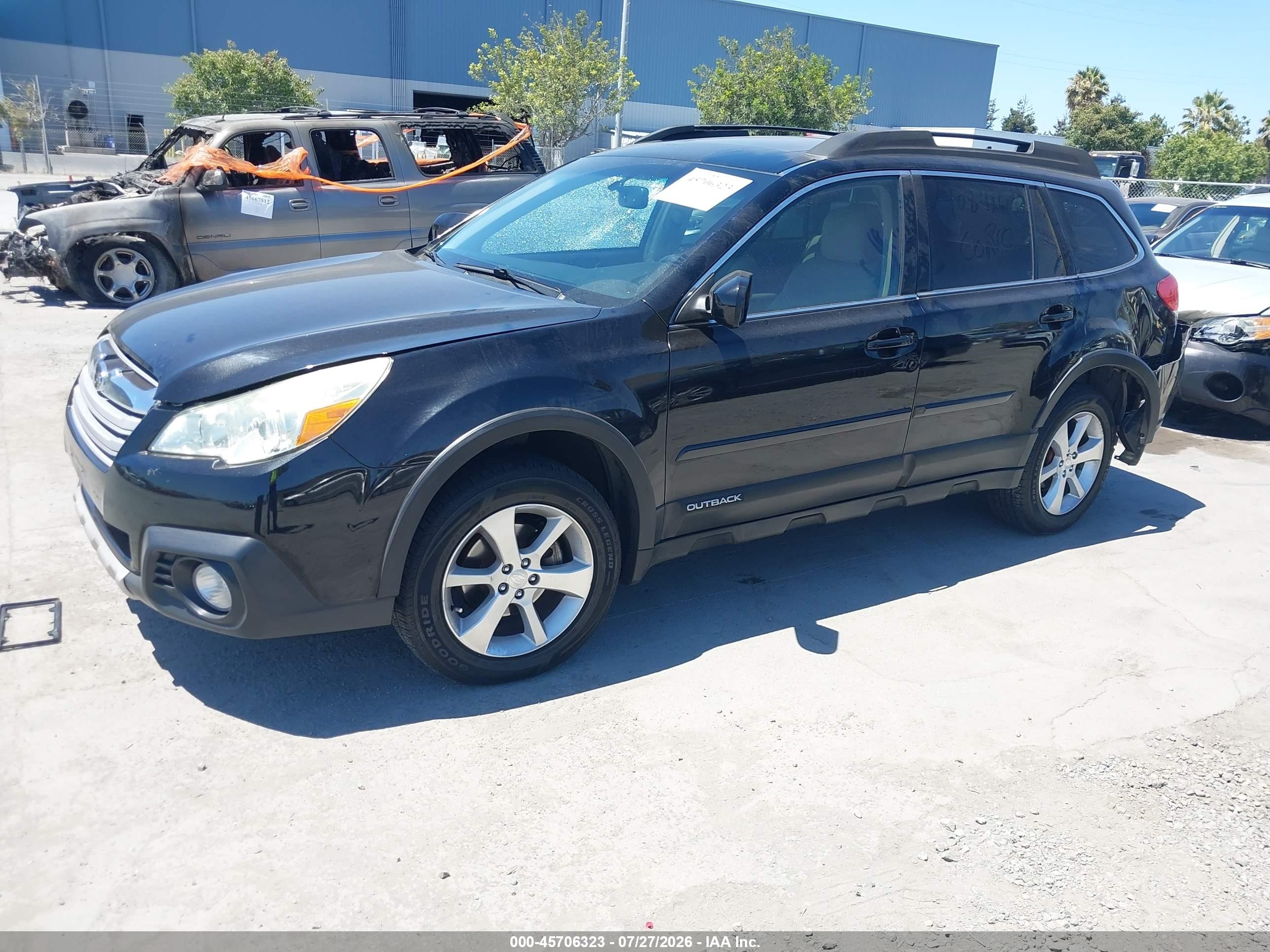 2014 Subaru Outback 2.5i Limited Black vin: 4S4BRBLC1E3305217