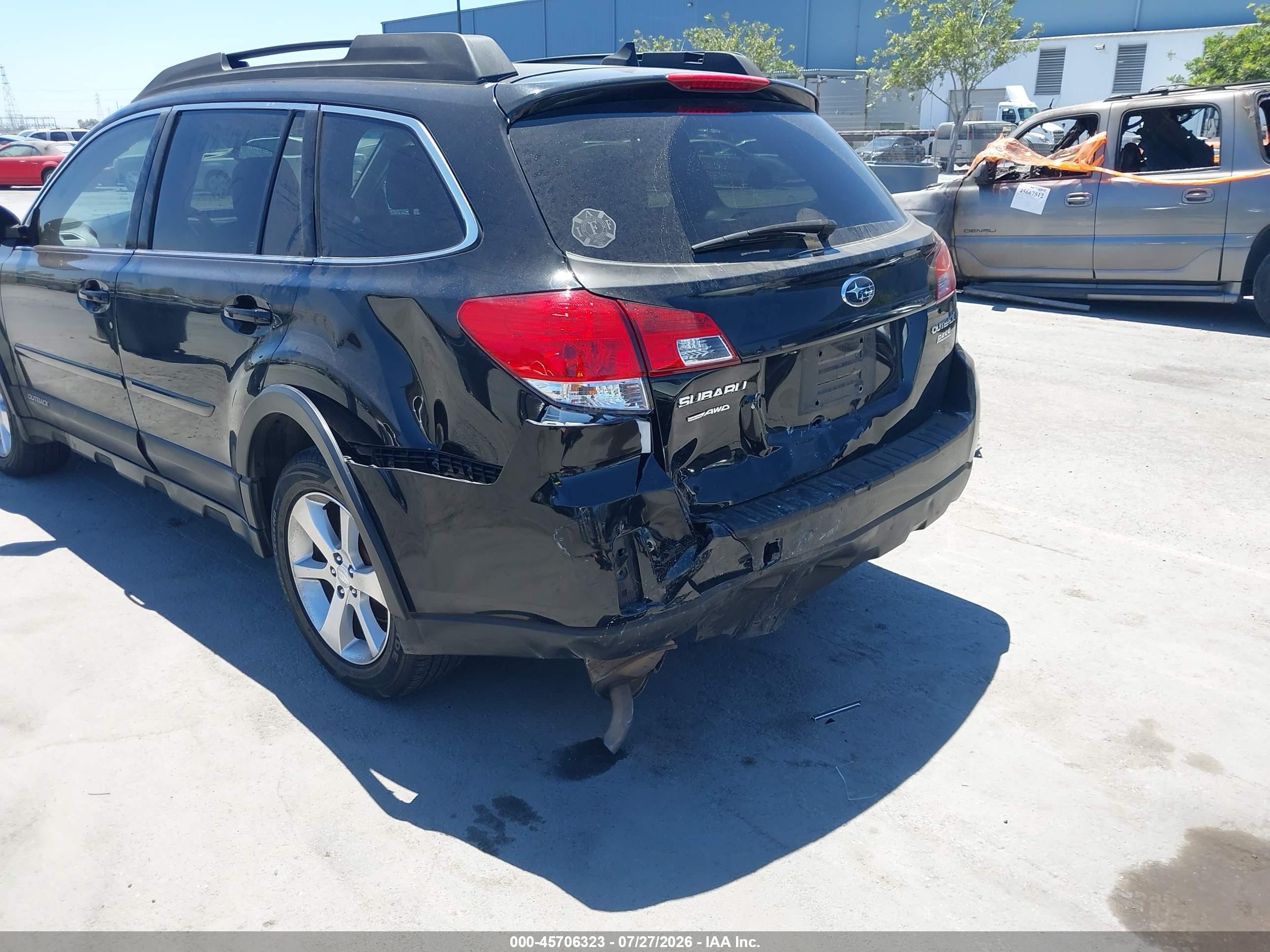 2014 Subaru Outback 2.5i Limited Black vin: 4S4BRBLC1E3305217