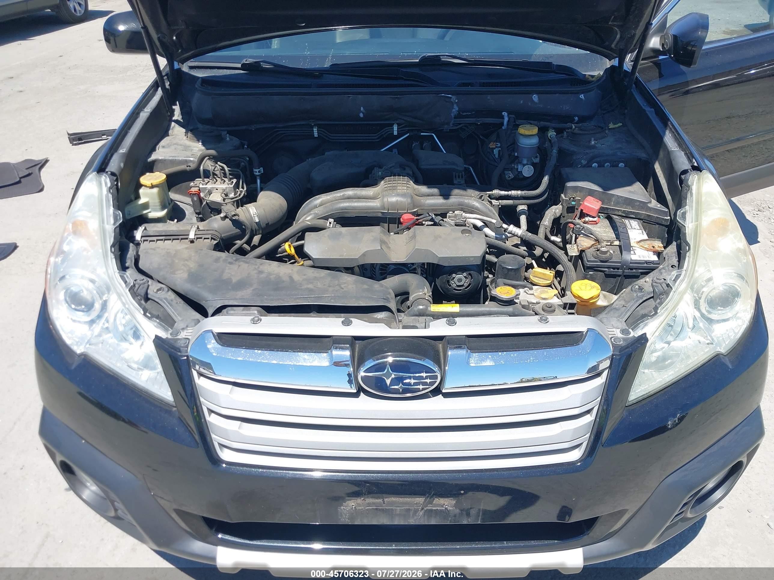 2014 Subaru Outback 2.5i Limited Black vin: 4S4BRBLC1E3305217