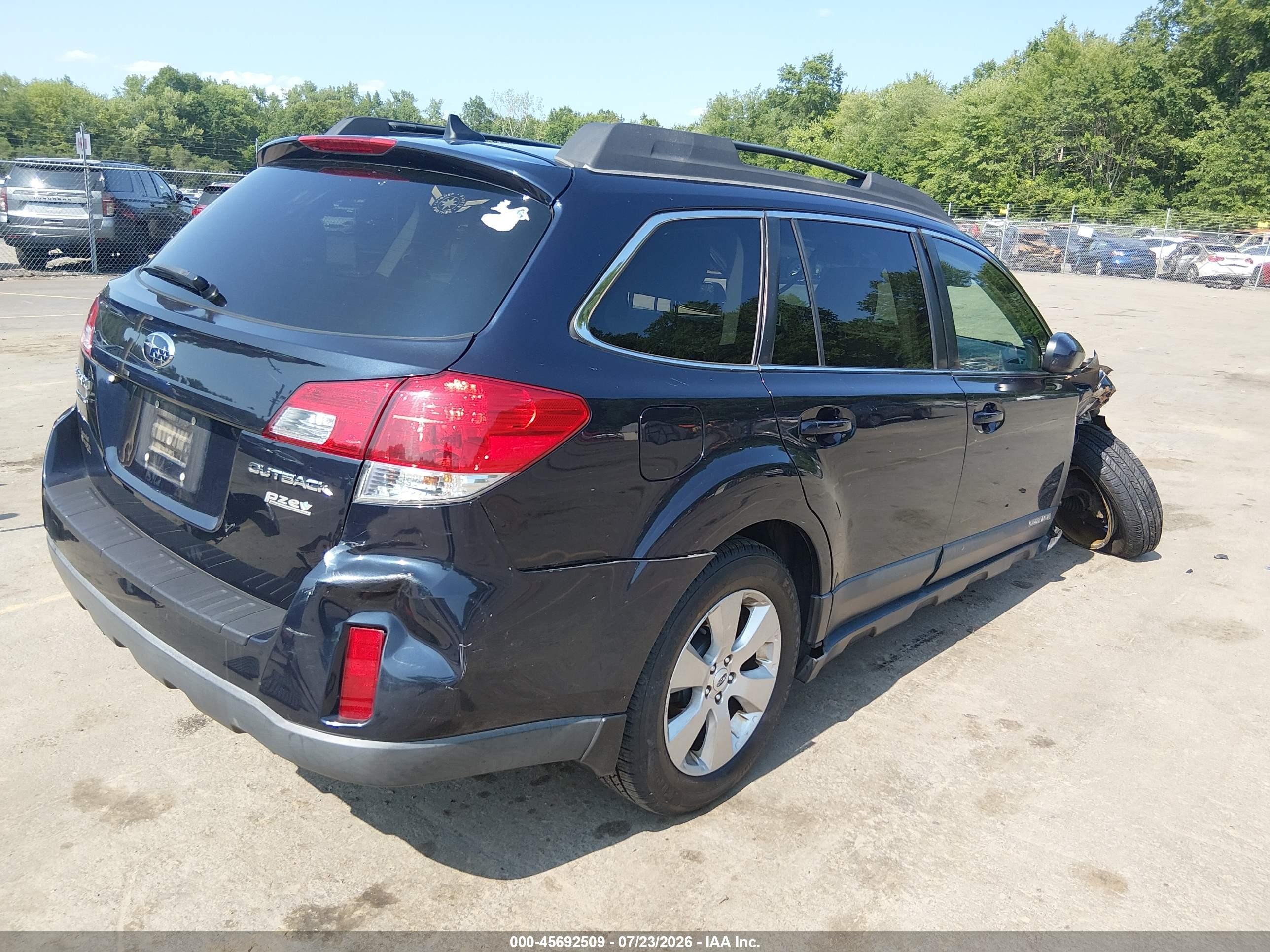 2012 Subaru Outback 2.5i Limited Blue vin: 4S4BRBLC2C3217967