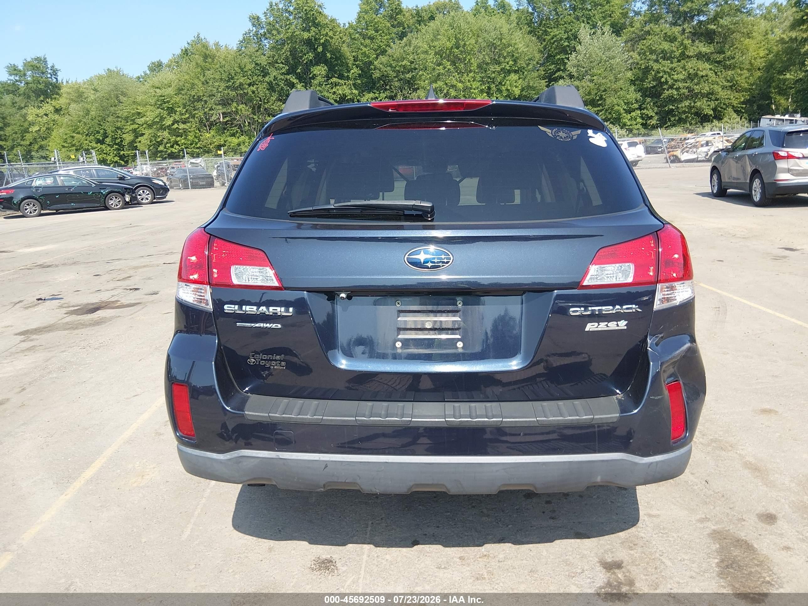 2012 Subaru Outback 2.5i Limited Blue vin: 4S4BRBLC2C3217967