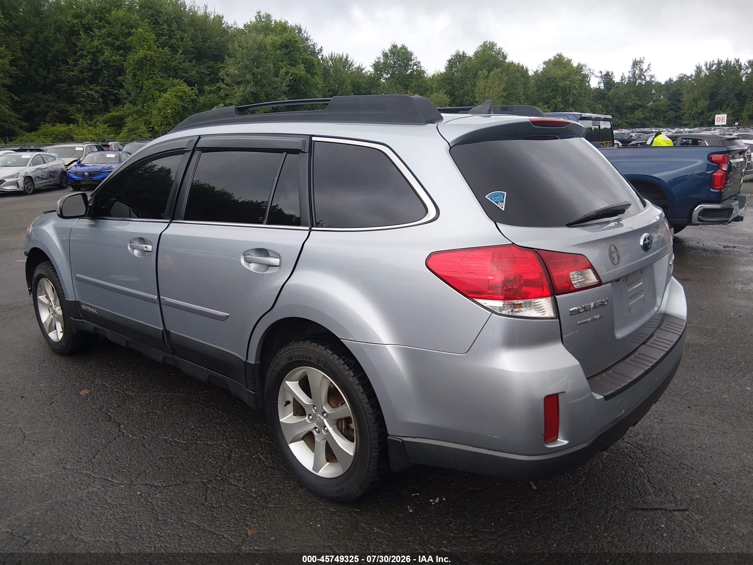 2014 Subaru Outback 2.5i Limited Gray vin: 4S4BRBLC2E3203621