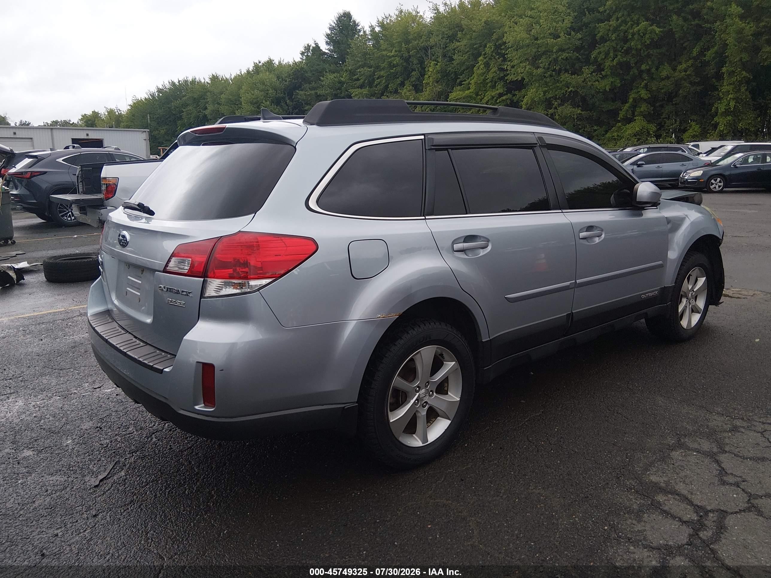 2014 Subaru Outback 2.5i Limited Gray vin: 4S4BRBLC2E3203621