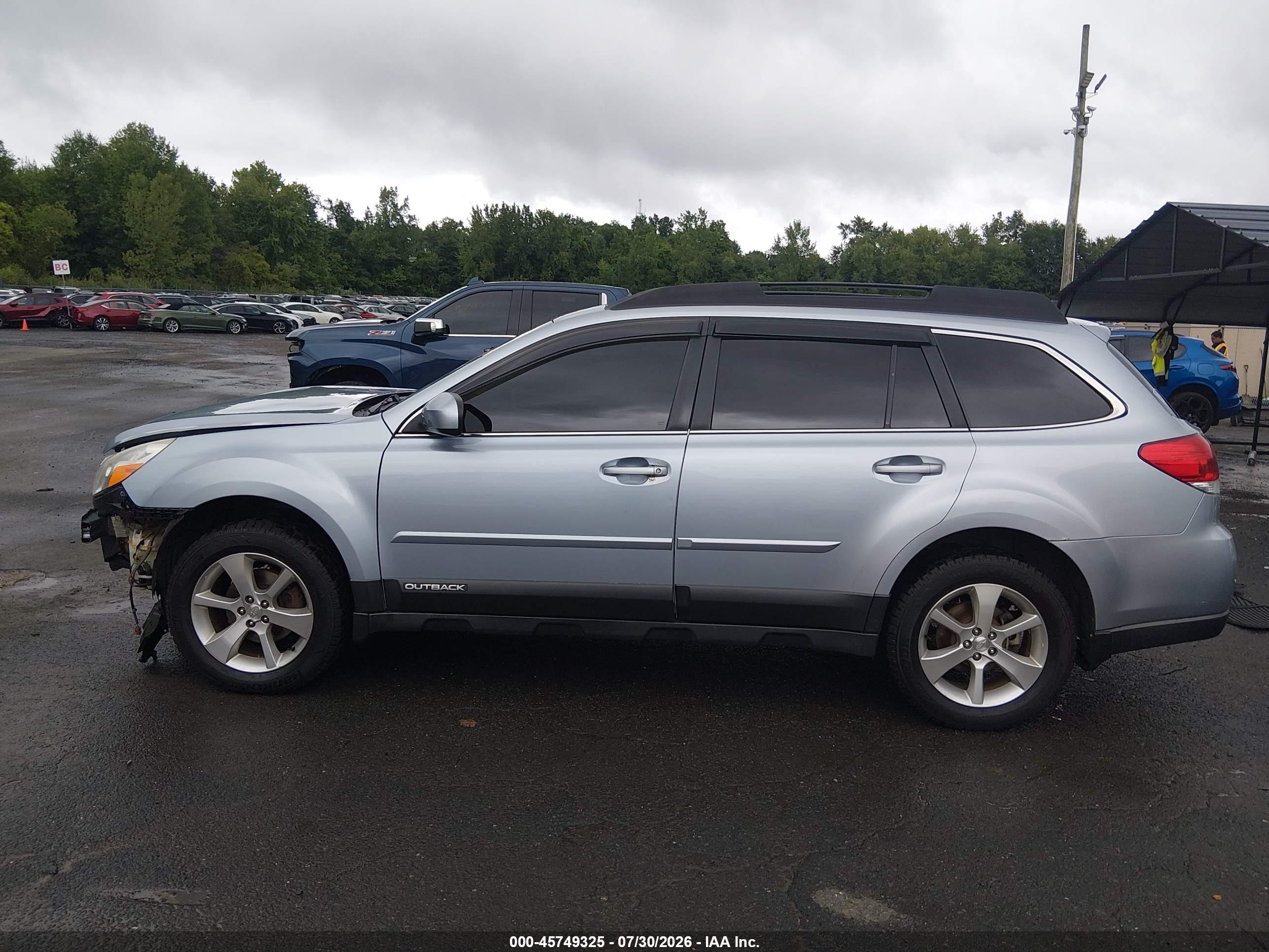 2014 Subaru Outback 2.5i Limited Gray vin: 4S4BRBLC2E3203621