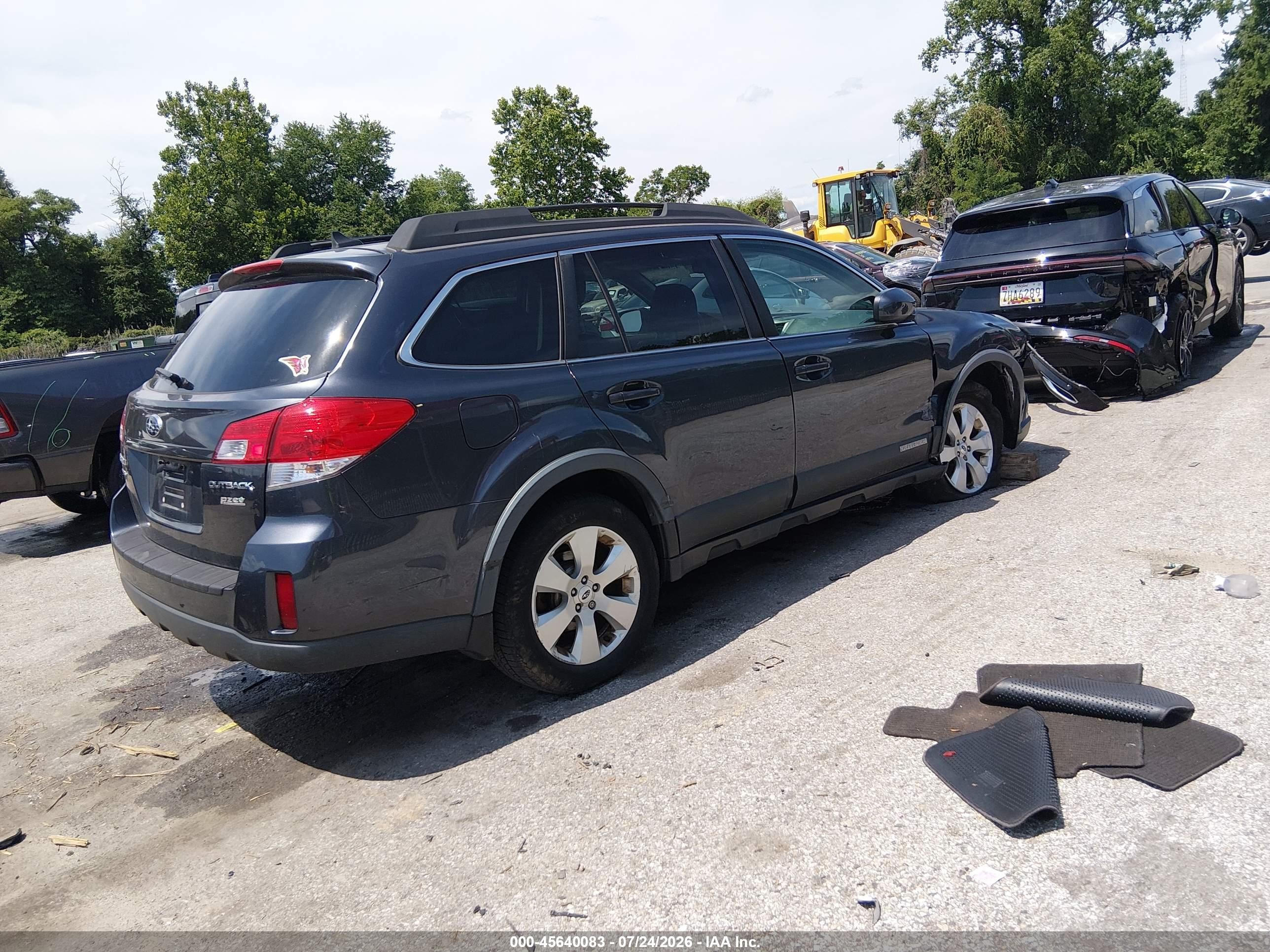 2012 Subaru Outback 2.5i Limited Gray vin: 4S4BRBLC4C3282173