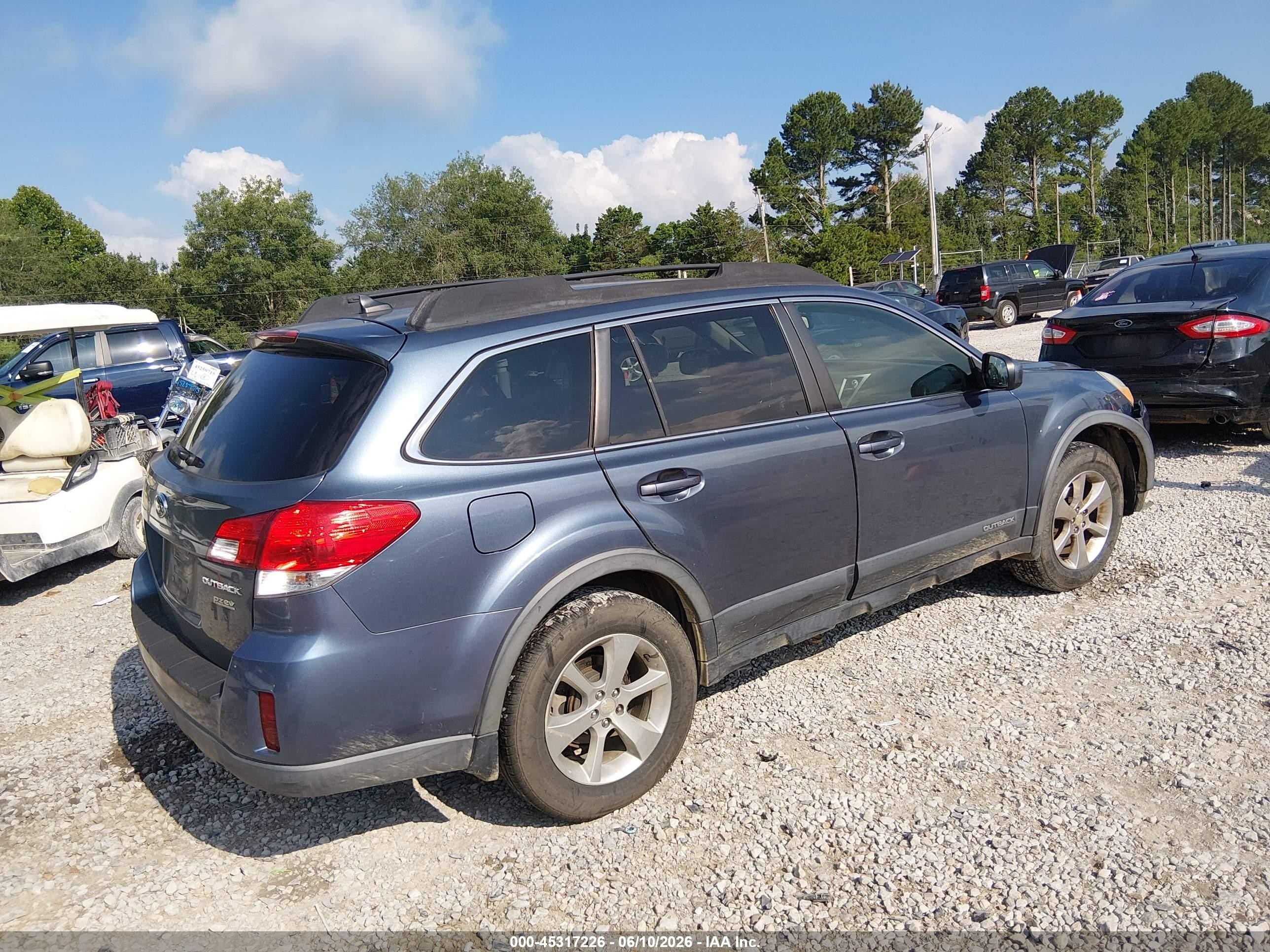 2014 Subaru Outback 2.5i Limited Blue vin: 4S4BRBLC4E3244008