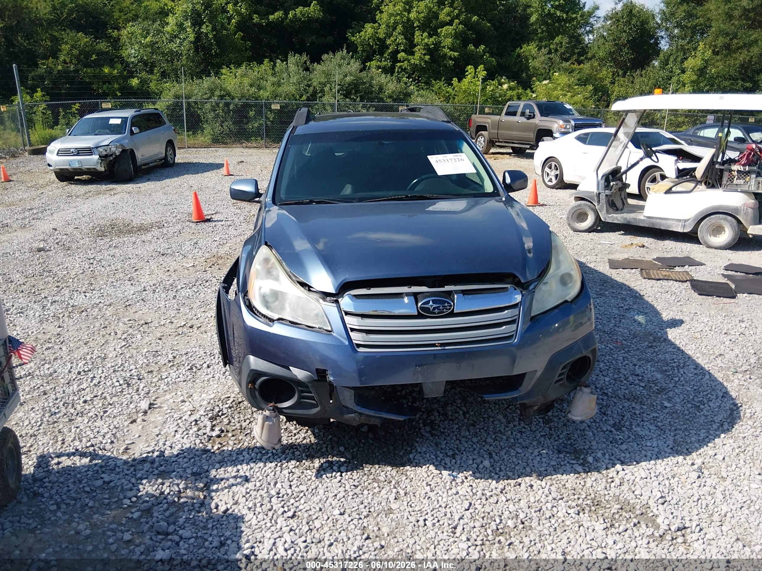 2014 Subaru Outback 2.5i Limited Blue vin: 4S4BRBLC4E3244008