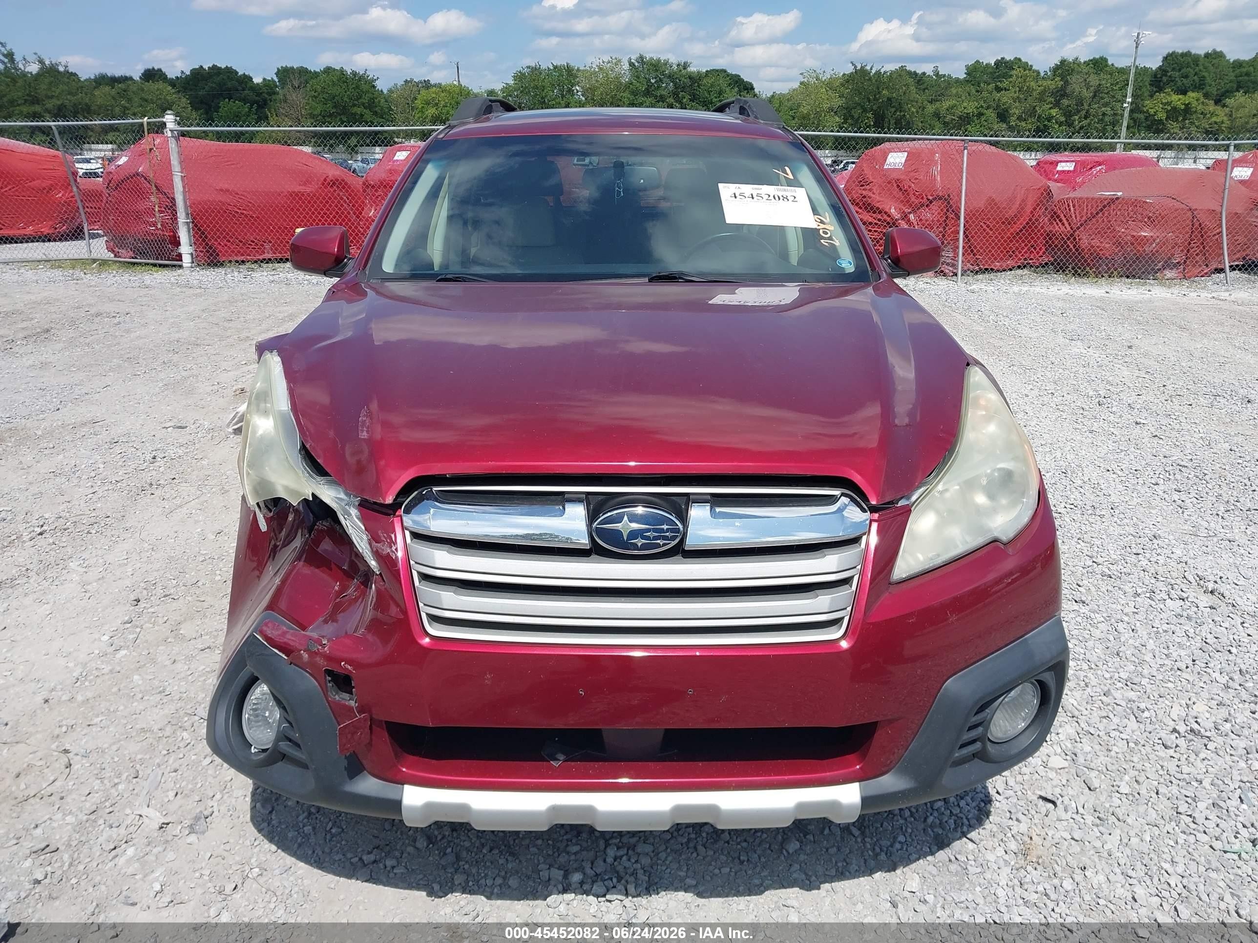 2014 Subaru Outback 2.5i Limited Red vin: 4S4BRBLC4E3325655