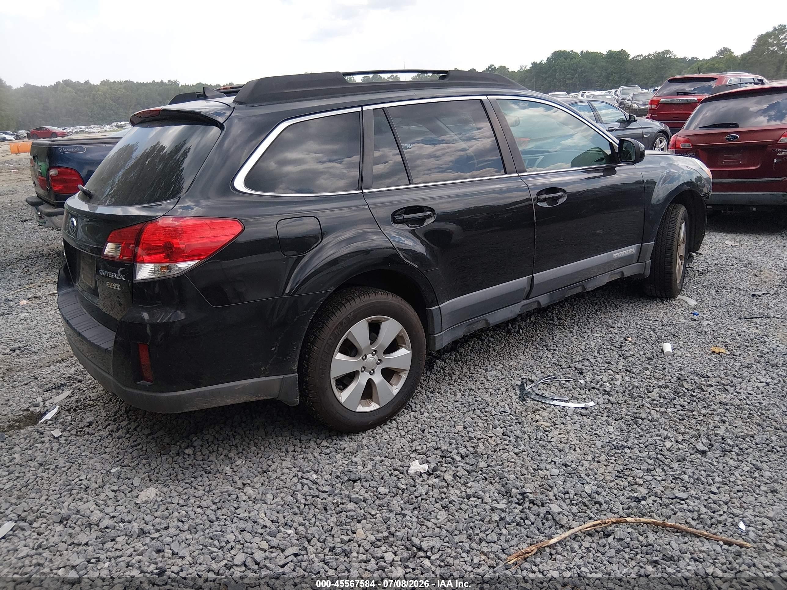 2011 Subaru Outback 2.5i Limited Black vin: 4S4BRBLC5B3345439