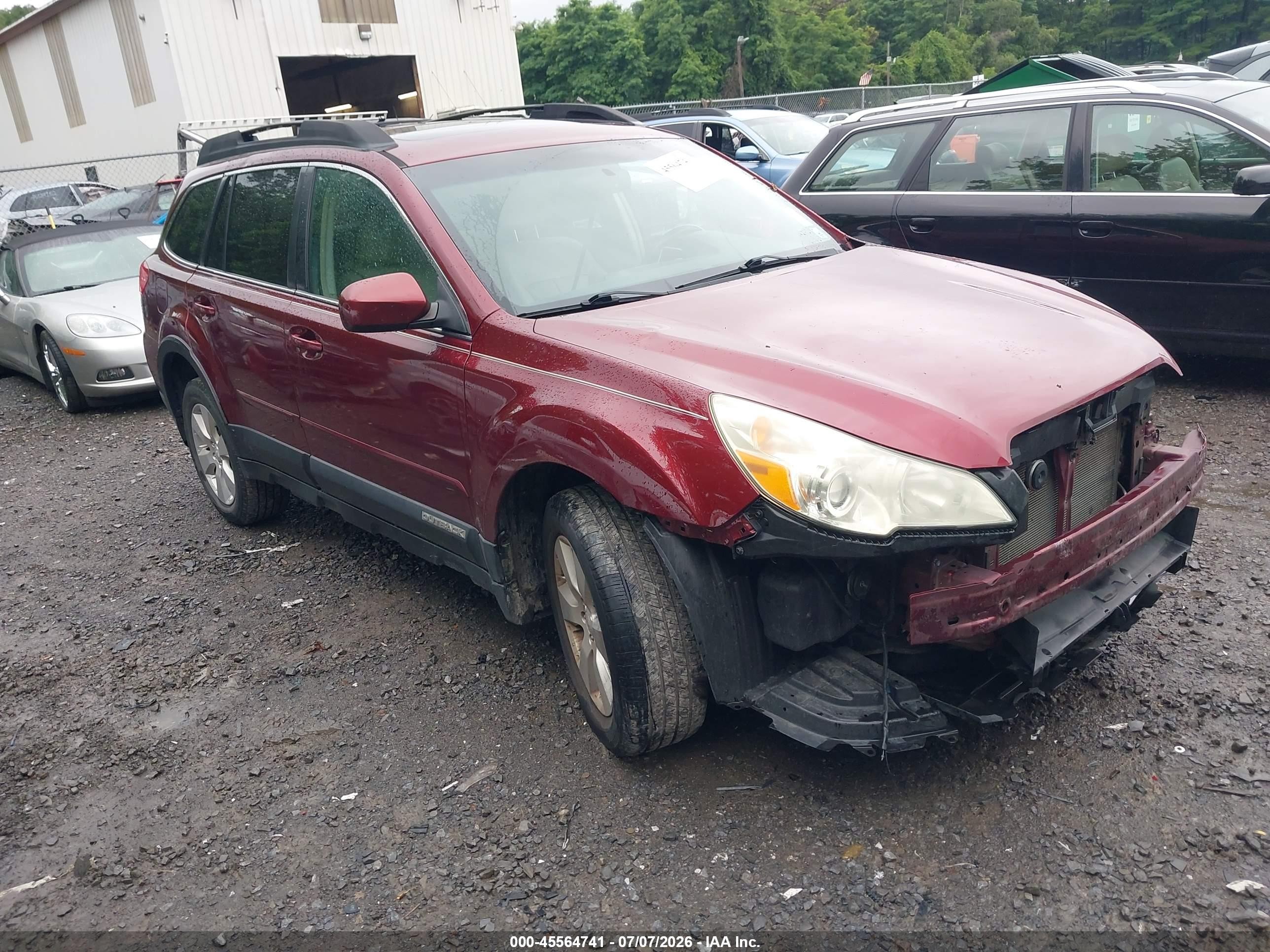 2011 Subaru Outback 2.5i Limited Темно-бордовый vin: 4S4BRBLC5B3411293